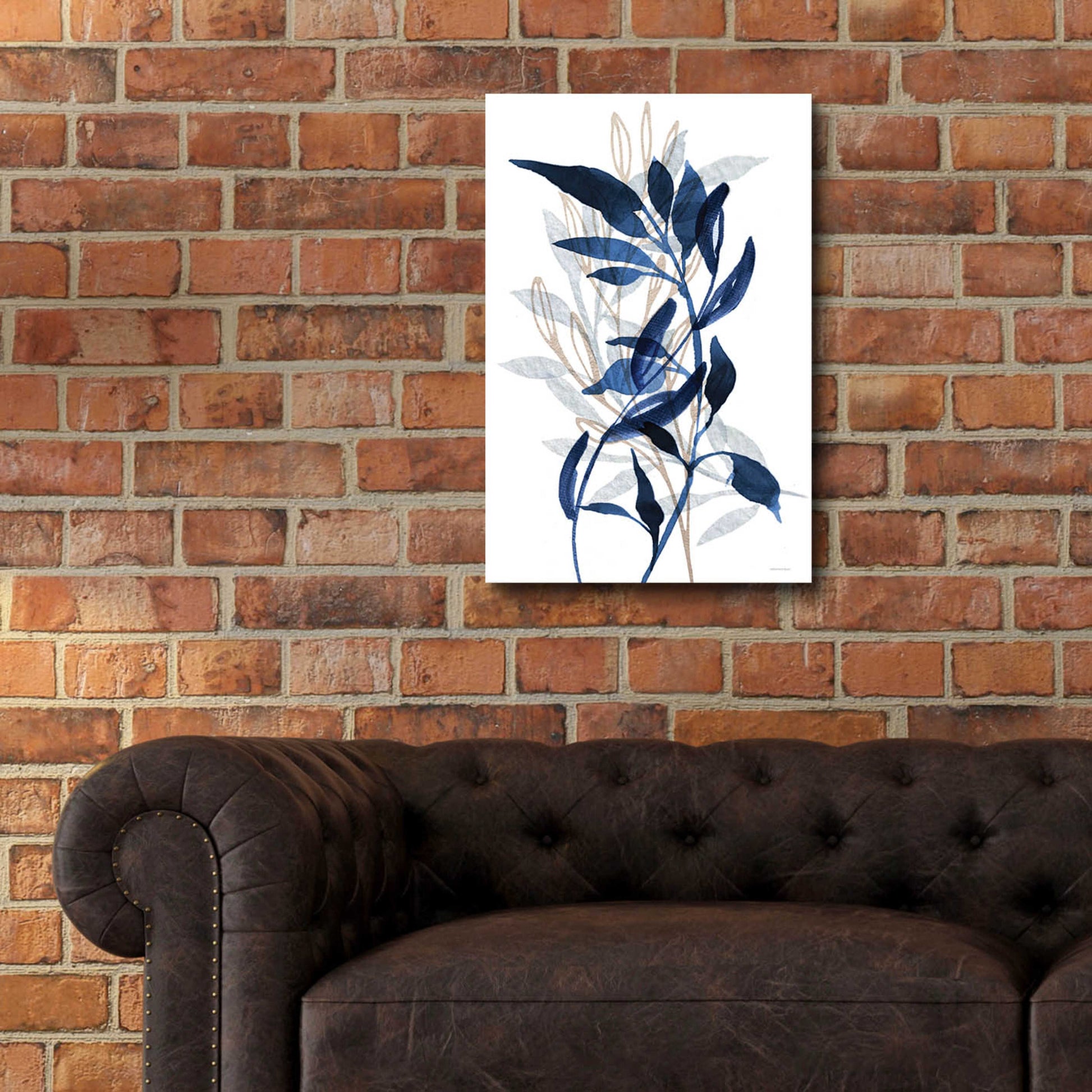 Epic Art 'Botanical Blues II' by Bluebird Barn, Acrylic Glass Wall Art,16x24