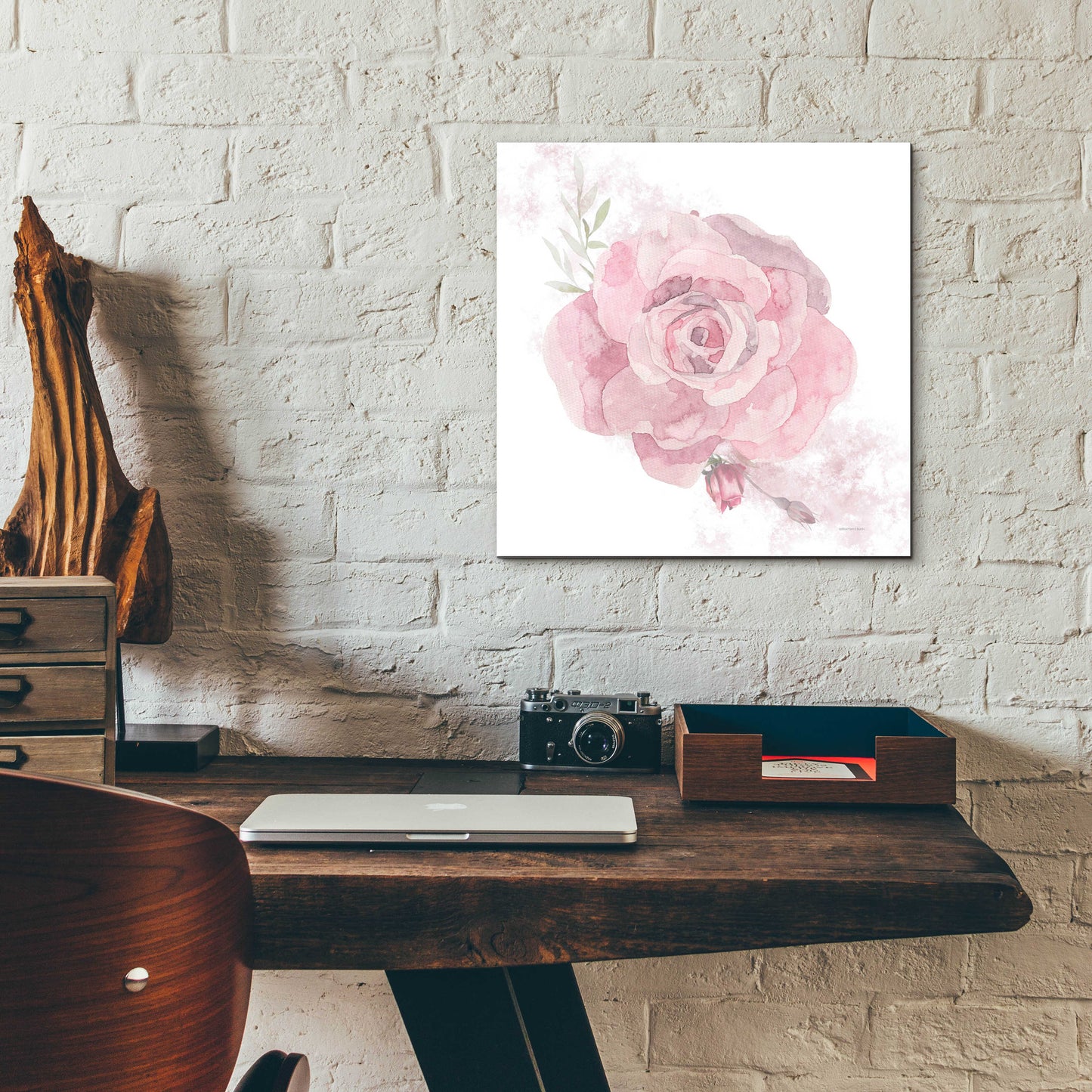 Epic Art 'Cottage Rose' by Bluebird Barn, Acrylic Glass Wall Art,12x12