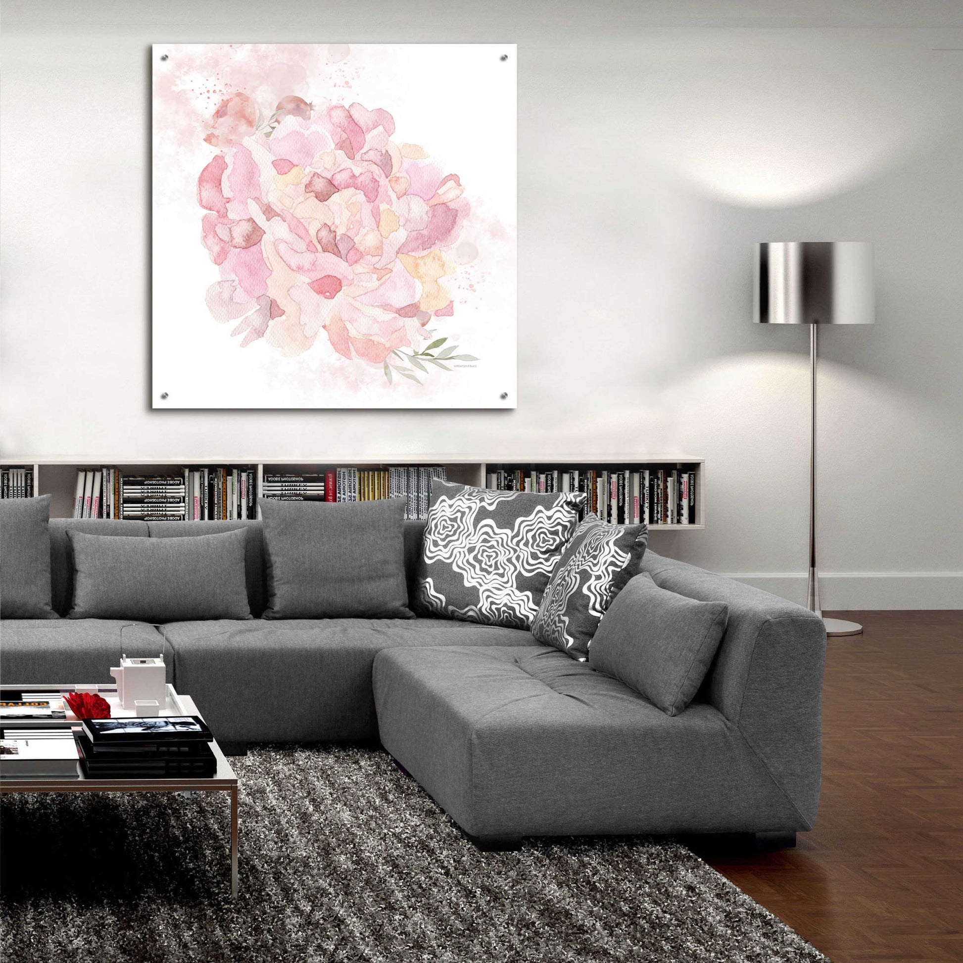 Epic Art 'Cottage Peony I' by Bluebird Barn, Acrylic Glass Wall Art,36x36