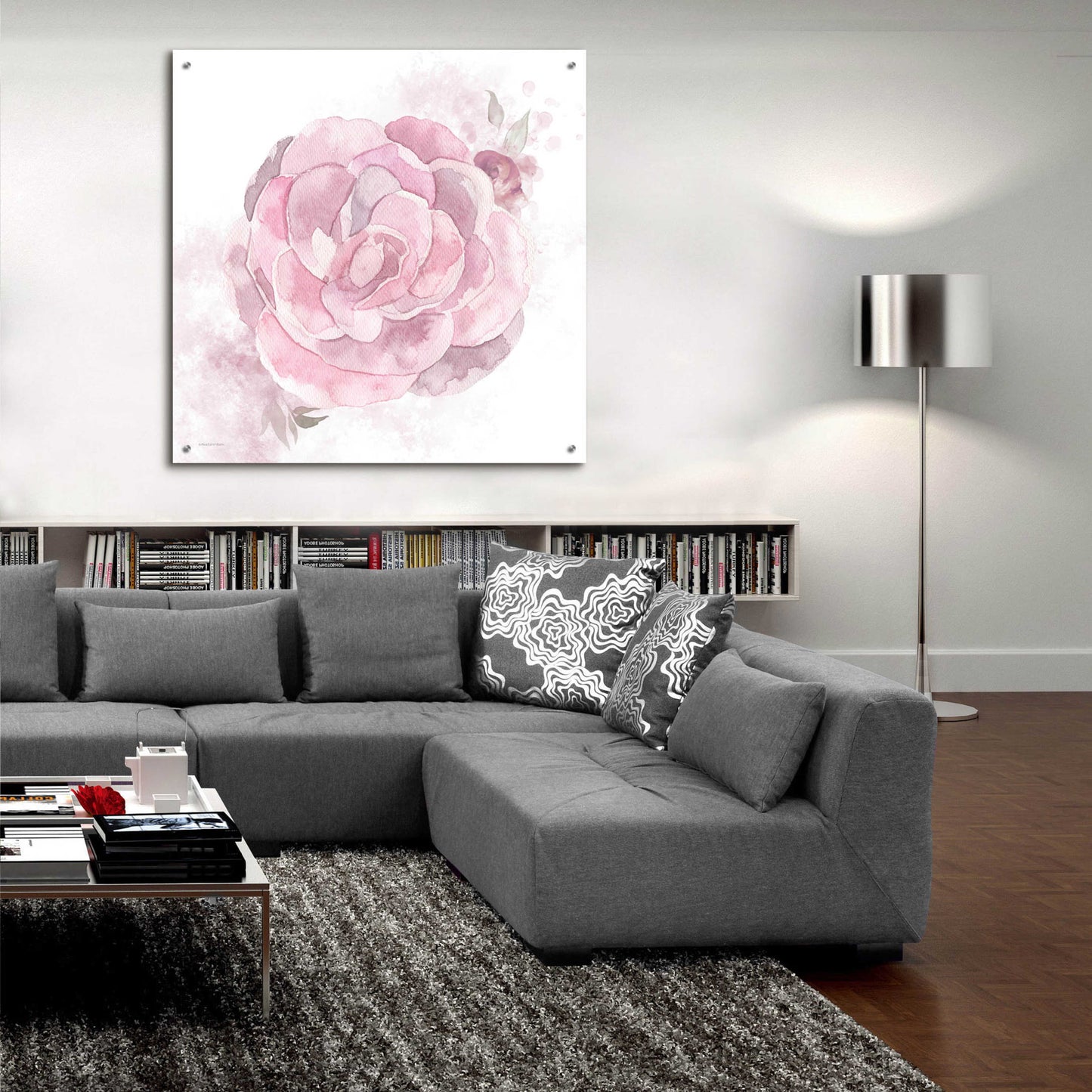 Epic Art 'Cottage Peony II' by Bluebird Barn, Acrylic Glass Wall Art,36x36