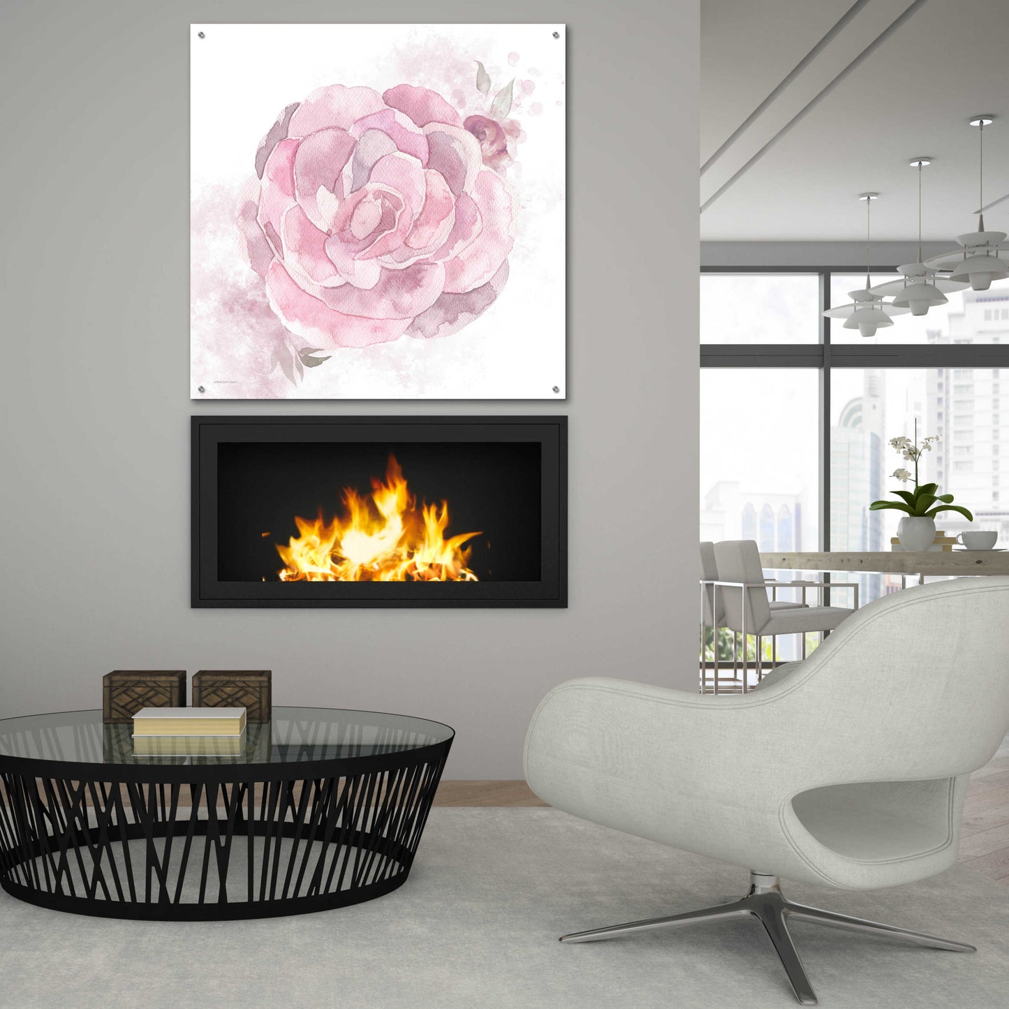 Epic Art 'Cottage Peony II' by Bluebird Barn, Acrylic Glass Wall Art,36x36