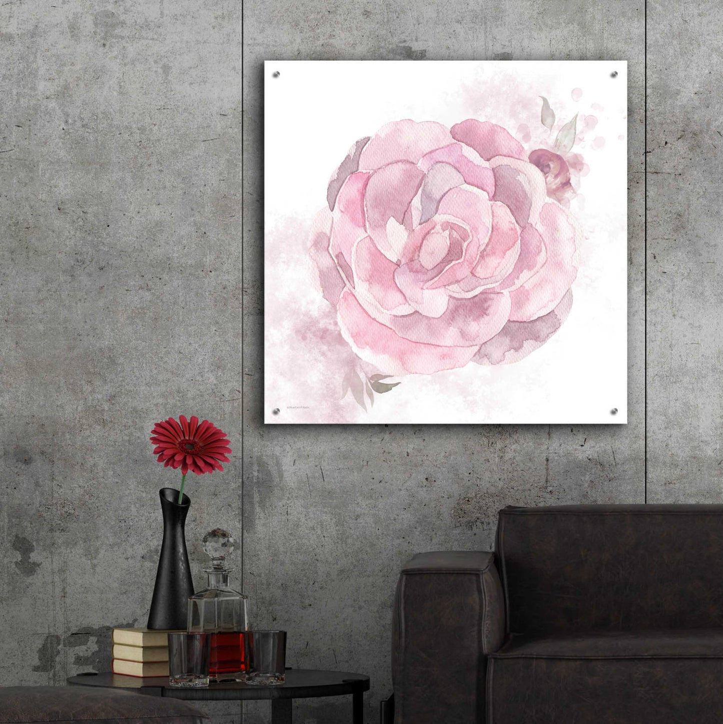 Epic Art 'Cottage Peony II' by Bluebird Barn, Acrylic Glass Wall Art,36x36