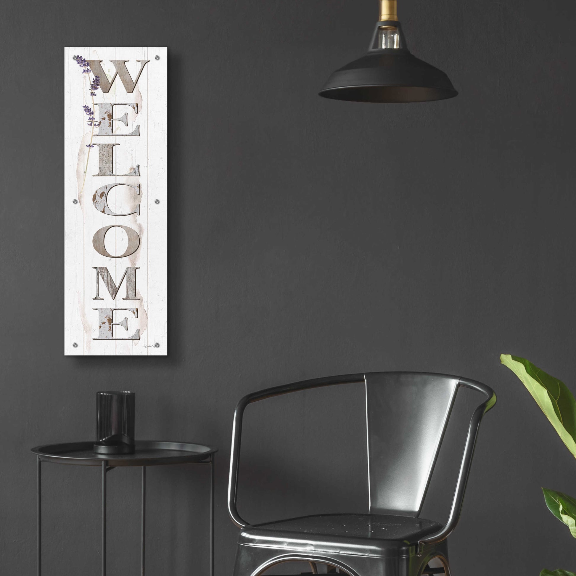 Epic Art 'Welcome' by Susie Boyer, Acrylic Glass Wall Art,12x36