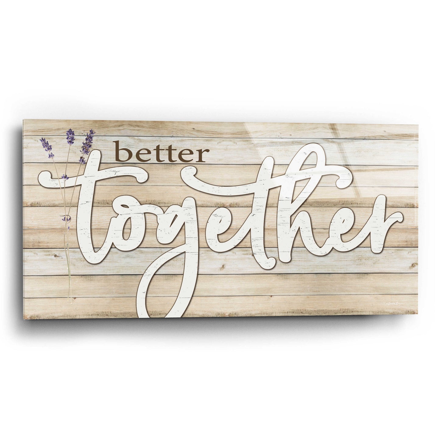 Epic Art 'Better Together' by Susie Boyer, Acrylic Glass Wall Art,24x12