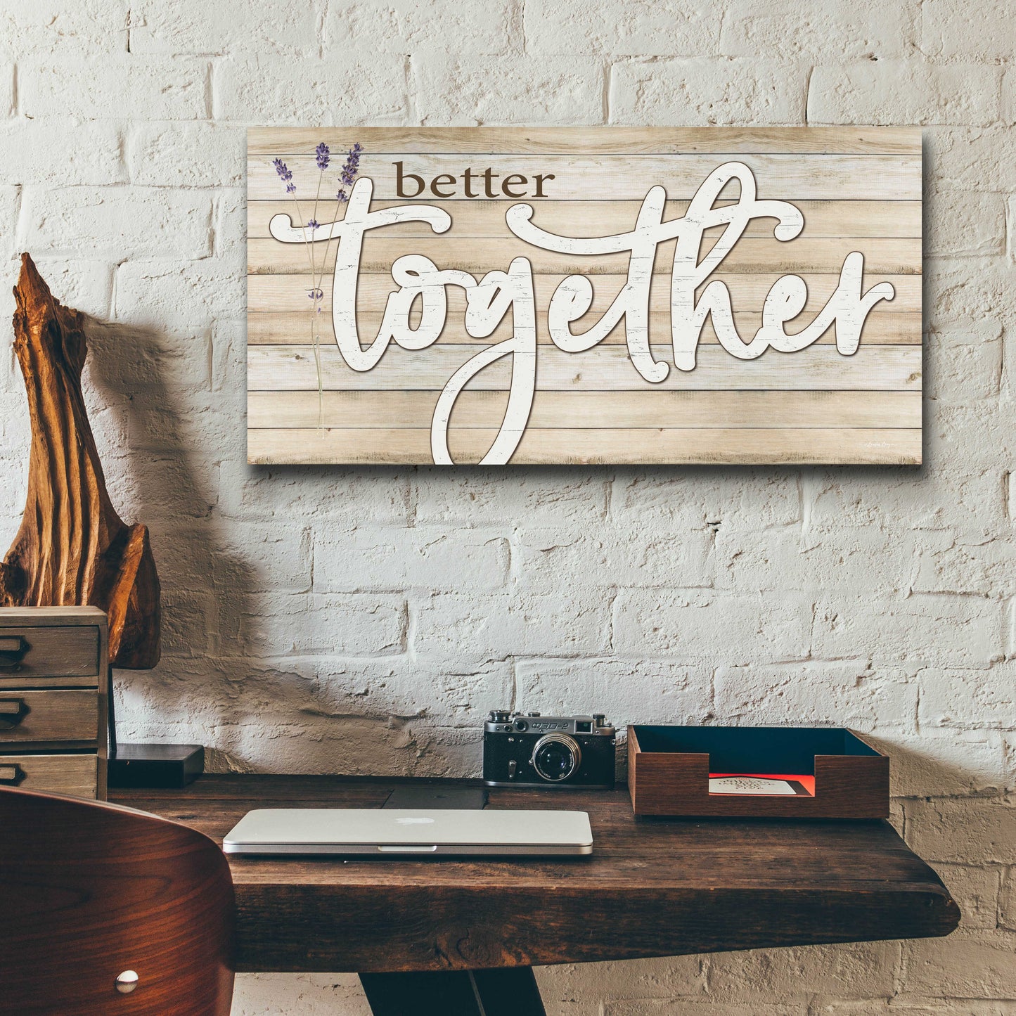 Epic Art 'Better Together' by Susie Boyer, Acrylic Glass Wall Art,24x12