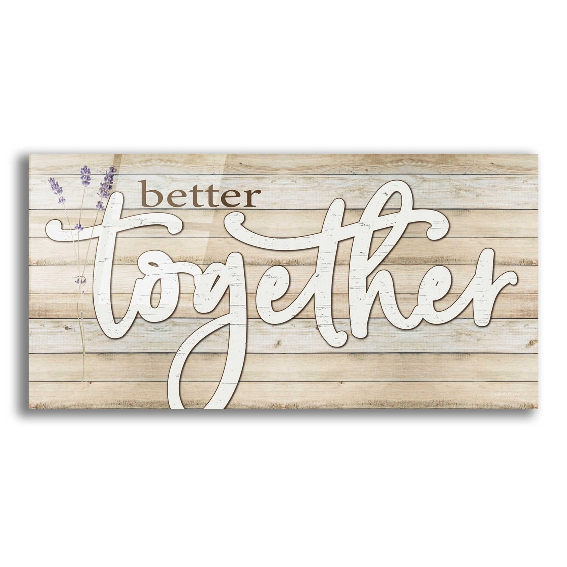 Epic Art 'Better Together' by Susie Boyer, Acrylic Glass Wall Art,24x12