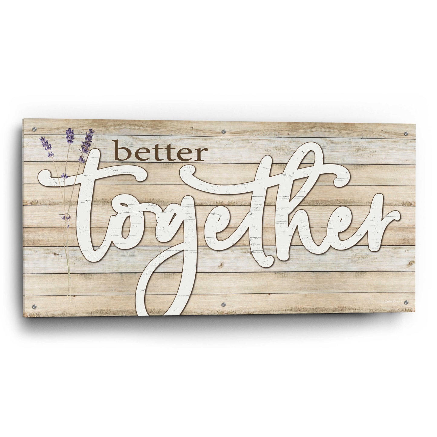 Epic Art 'Better Together' by Susie Boyer, Acrylic Glass Wall Art,48x24