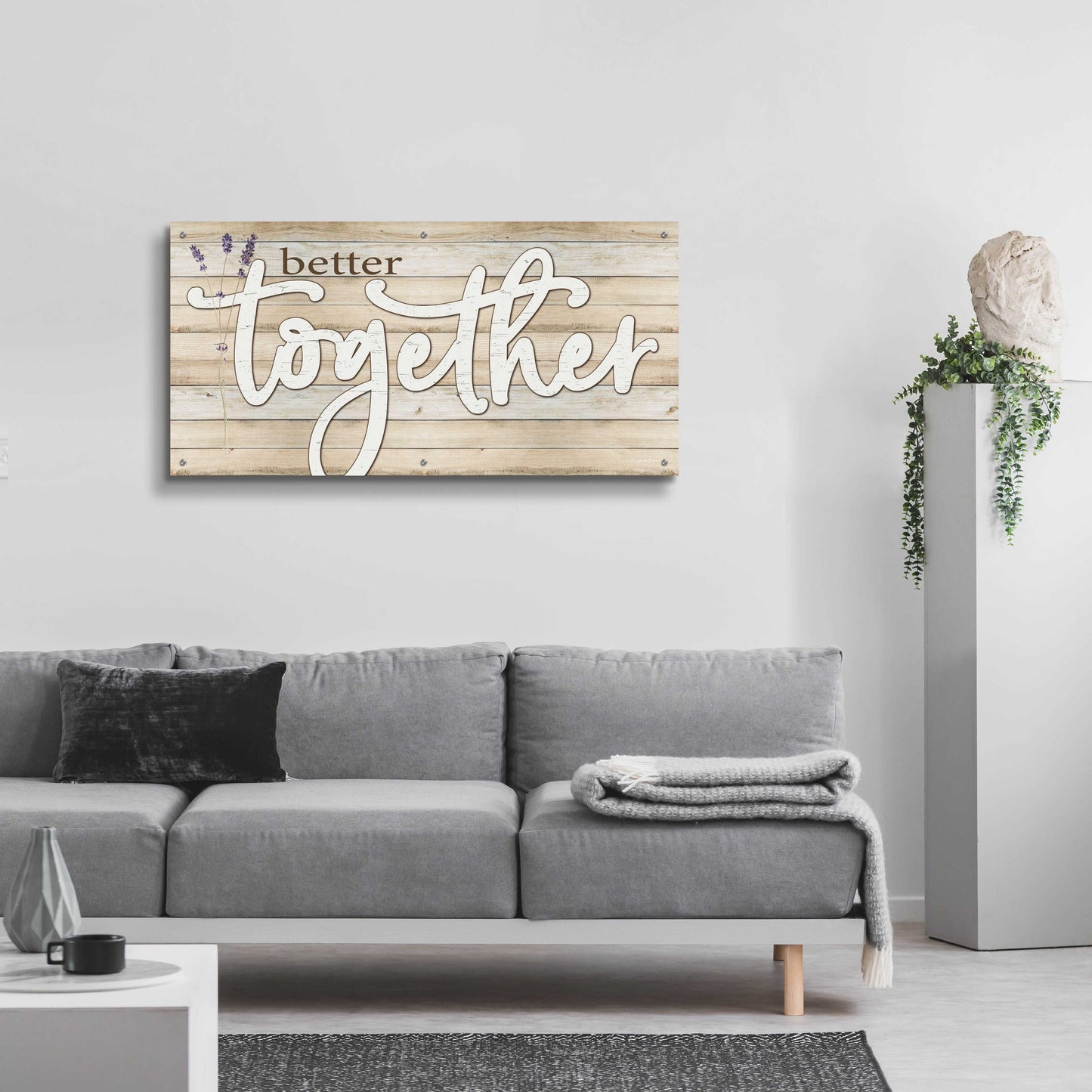 Epic Art 'Better Together' by Susie Boyer, Acrylic Glass Wall Art,48x24