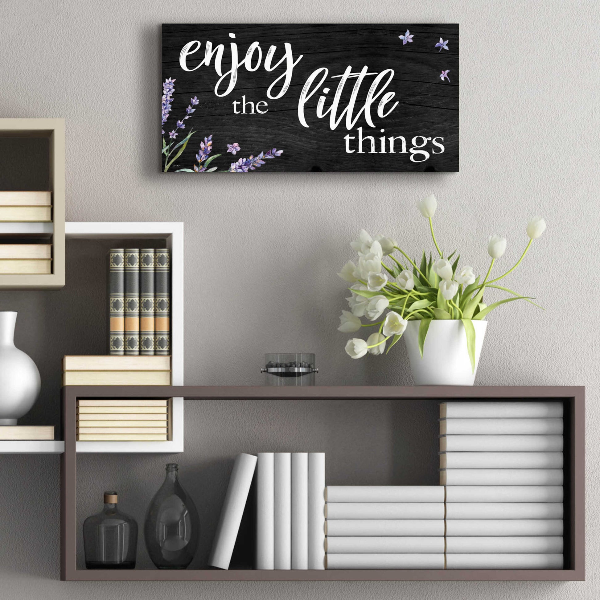 Epic Art 'Enjoy the Little Things  ' by Susie Boyer, Acrylic Glass Wall Art,24x12