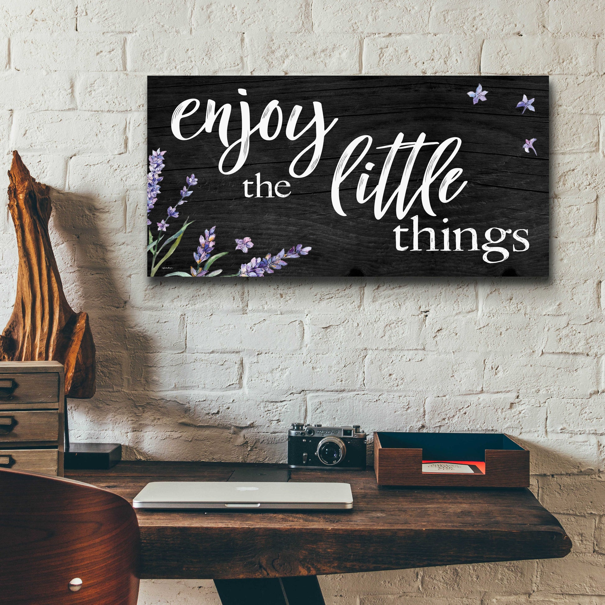 Epic Art 'Enjoy the Little Things  ' by Susie Boyer, Acrylic Glass Wall Art,24x12