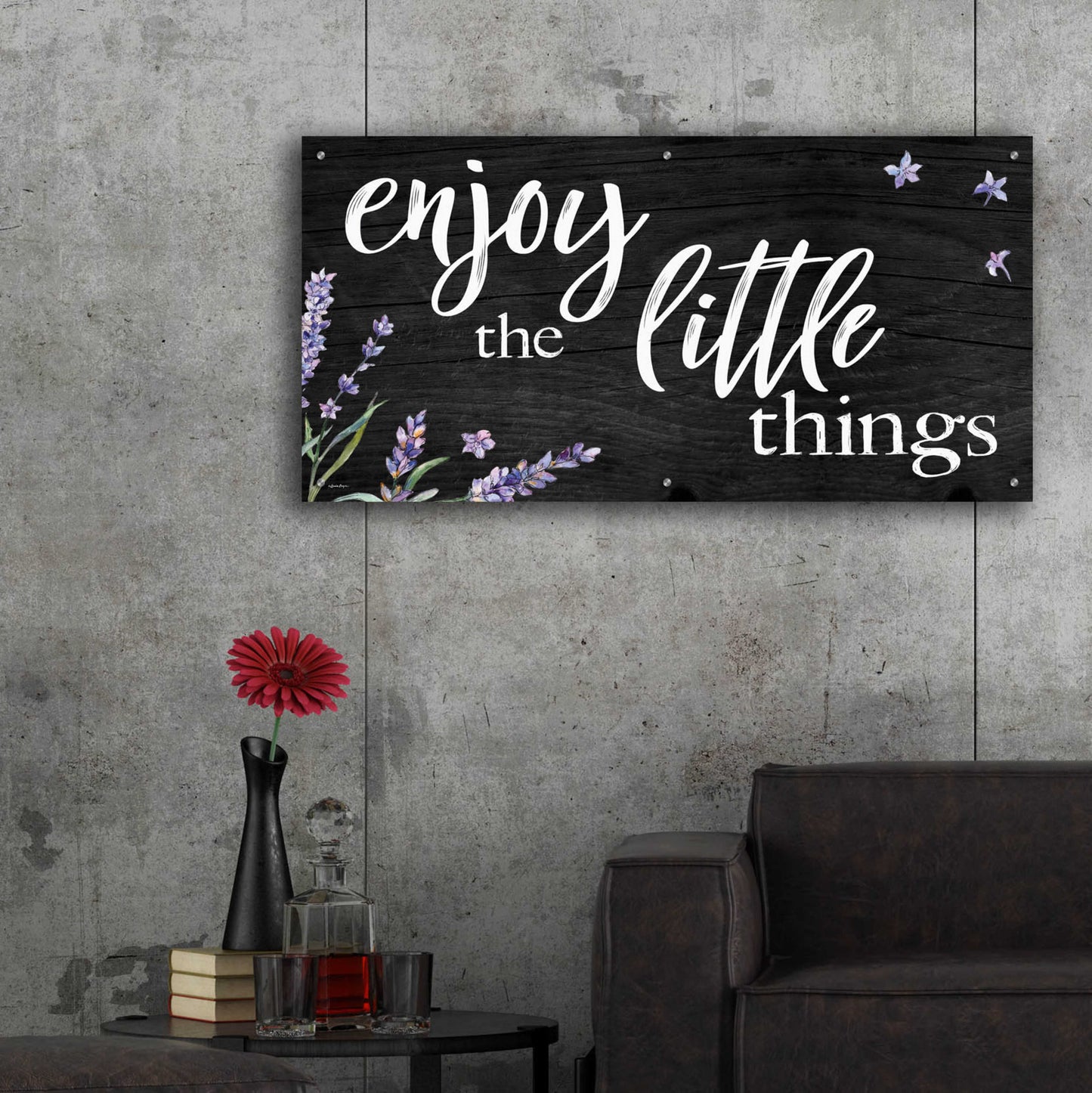 Epic Art 'Enjoy the Little Things  ' by Susie Boyer, Acrylic Glass Wall Art,48x24