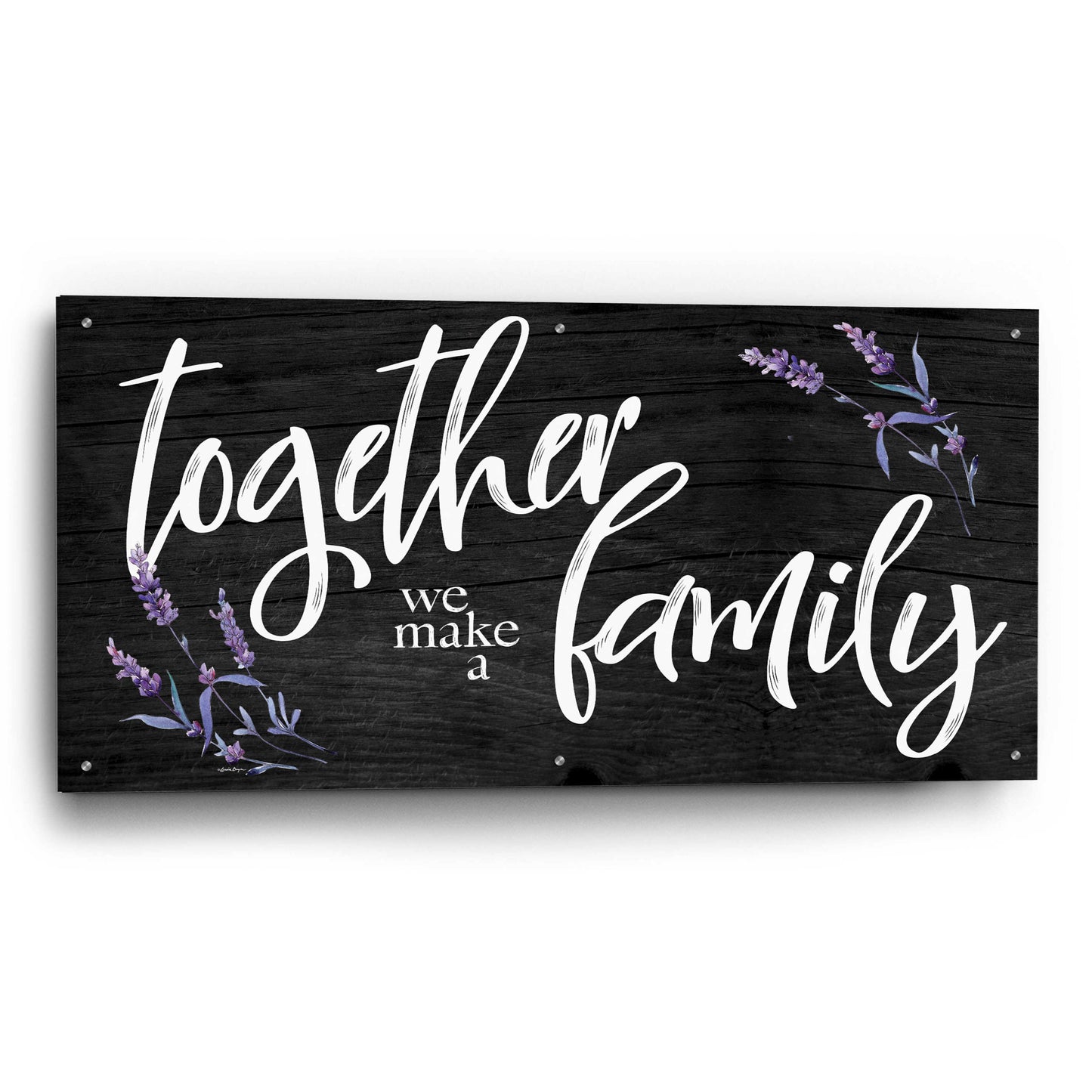 Epic Art 'Together We Make a Family     ' by Susie Boyer, Acrylic Glass Wall Art,48x24