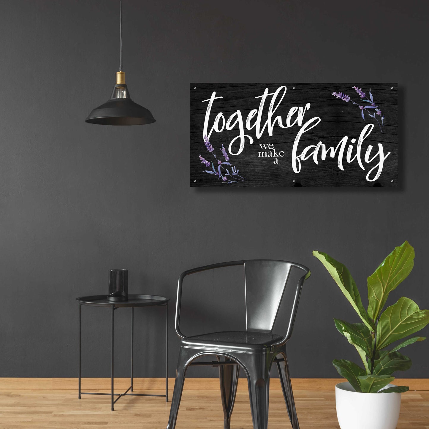 Epic Art 'Together We Make a Family     ' by Susie Boyer, Acrylic Glass Wall Art,48x24