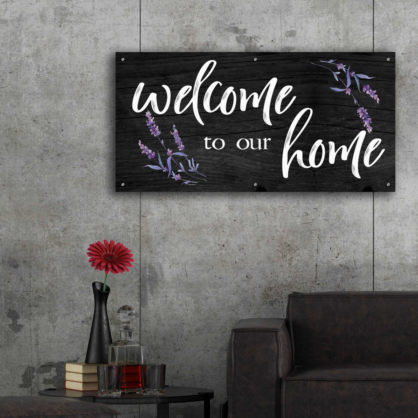 Epic Art 'Welcome to Our Home    ' by Susie Boyer, Acrylic Glass Wall Art,48x24