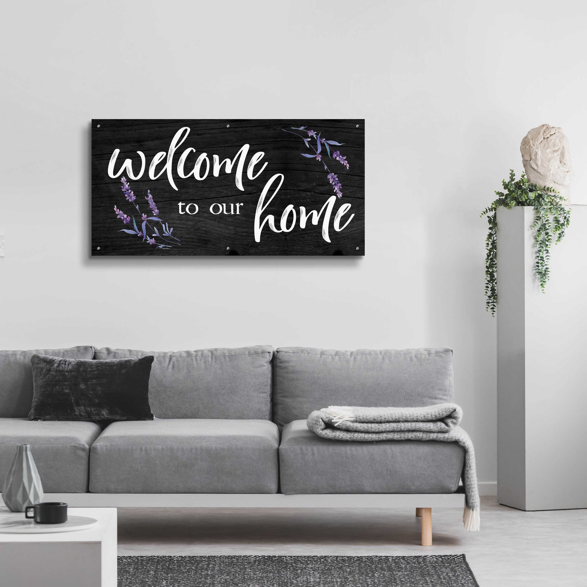 Epic Art 'Welcome to Our Home    ' by Susie Boyer, Acrylic Glass Wall Art,48x24