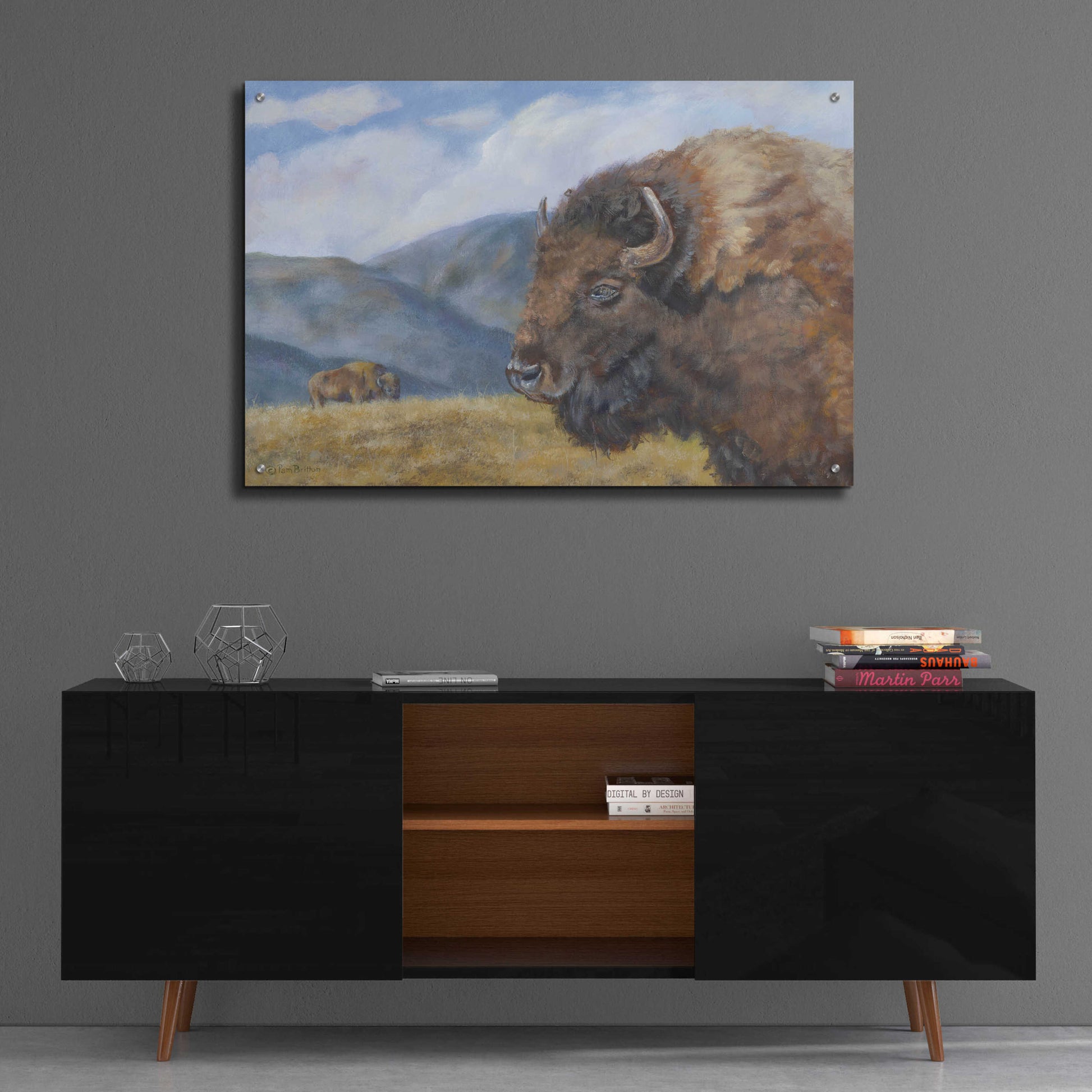 Epic Art 'Yellowstone Kings   ' by Pam Britton, Acrylic Glass Wall Art,36x24