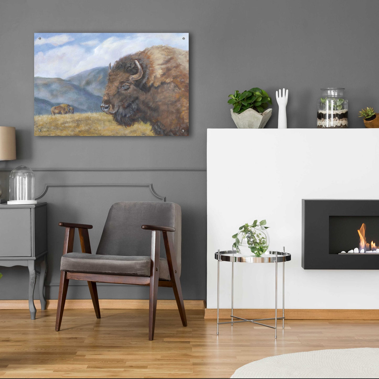 Epic Art 'Yellowstone Kings   ' by Pam Britton, Acrylic Glass Wall Art,36x24