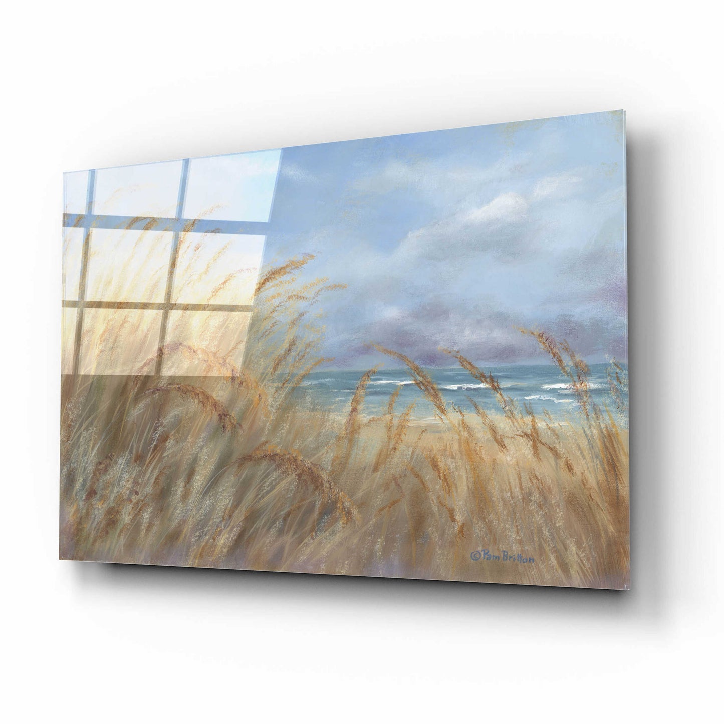 Epic Art 'Windy Day at the Shore    ' by Pam Britton, Acrylic Glass Wall Art,16x12