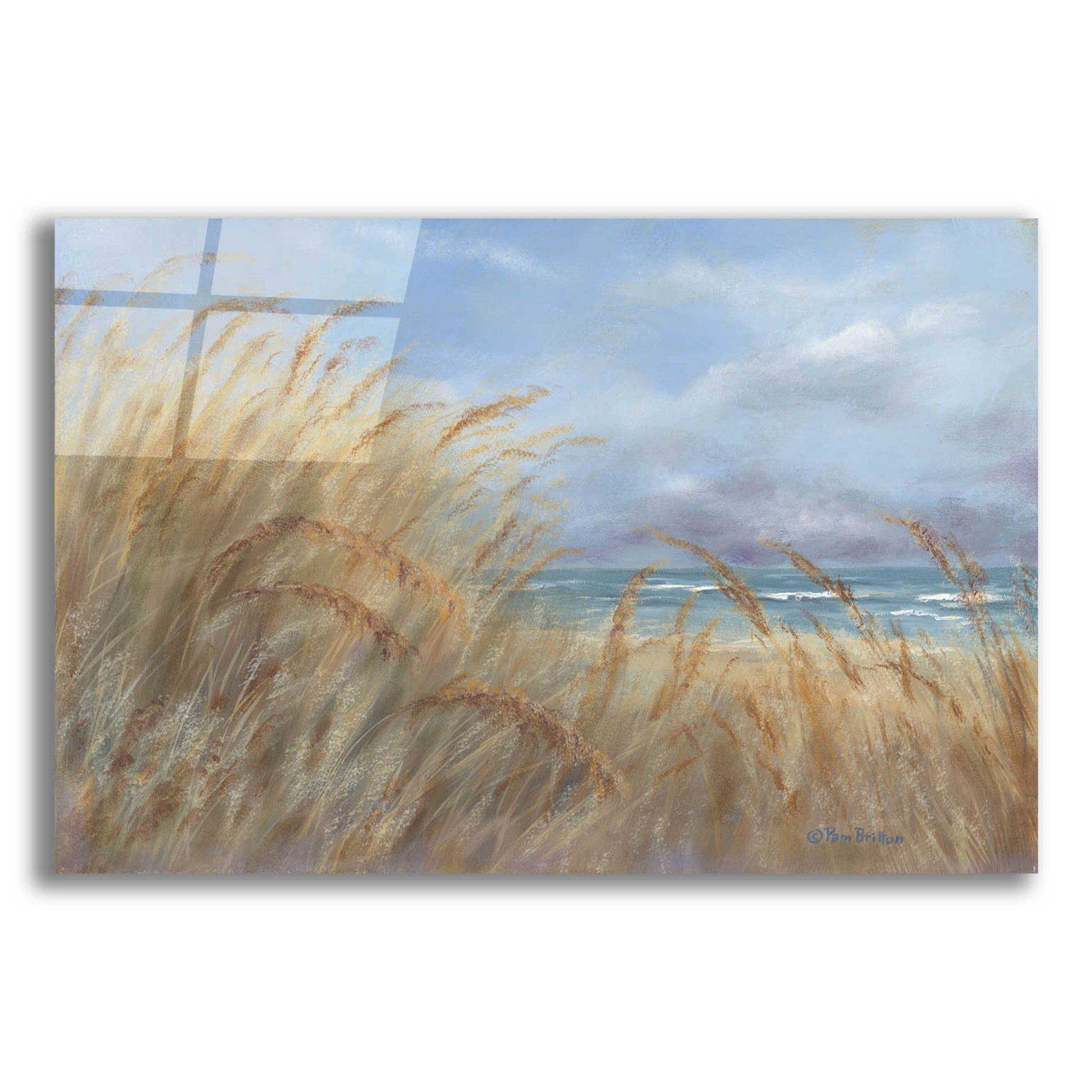 Epic Art 'Windy Day at the Shore    ' by Pam Britton, Acrylic Glass Wall Art,16x12