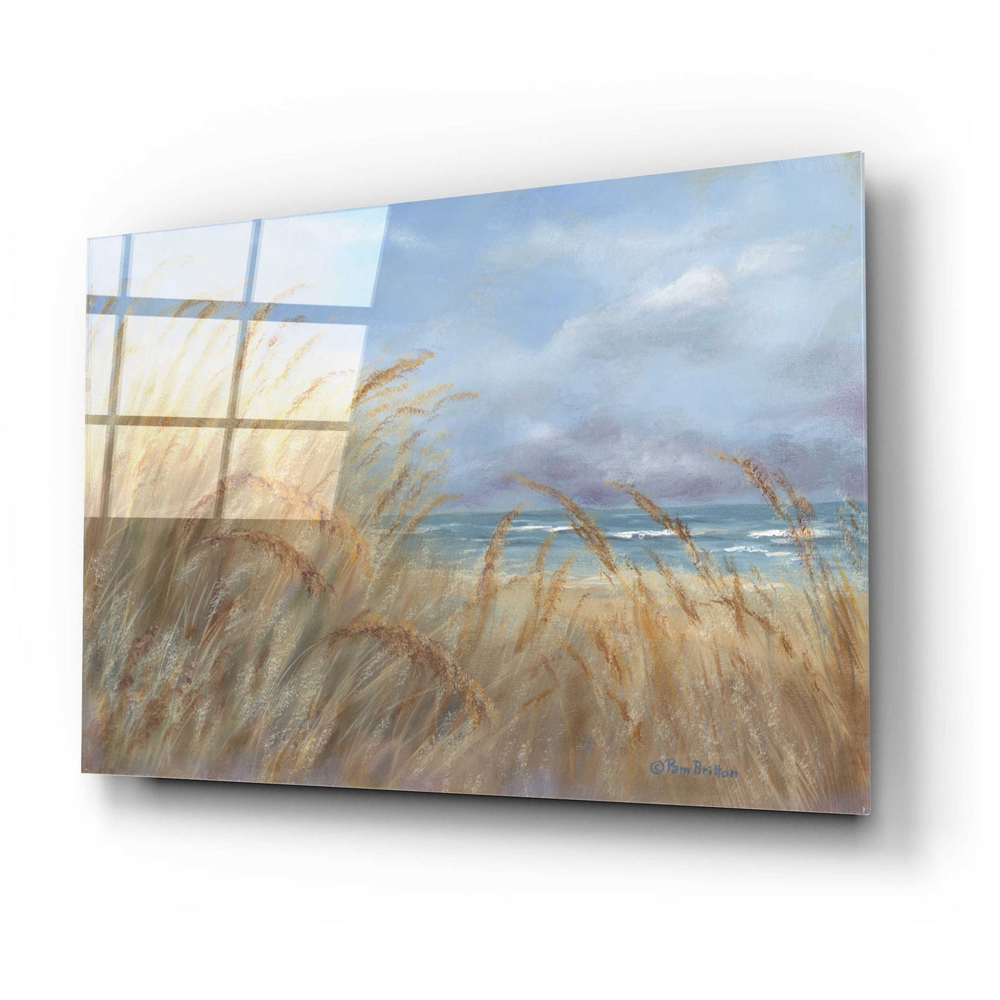 Epic Art 'Windy Day at the Shore    ' by Pam Britton, Acrylic Glass Wall Art,24x16