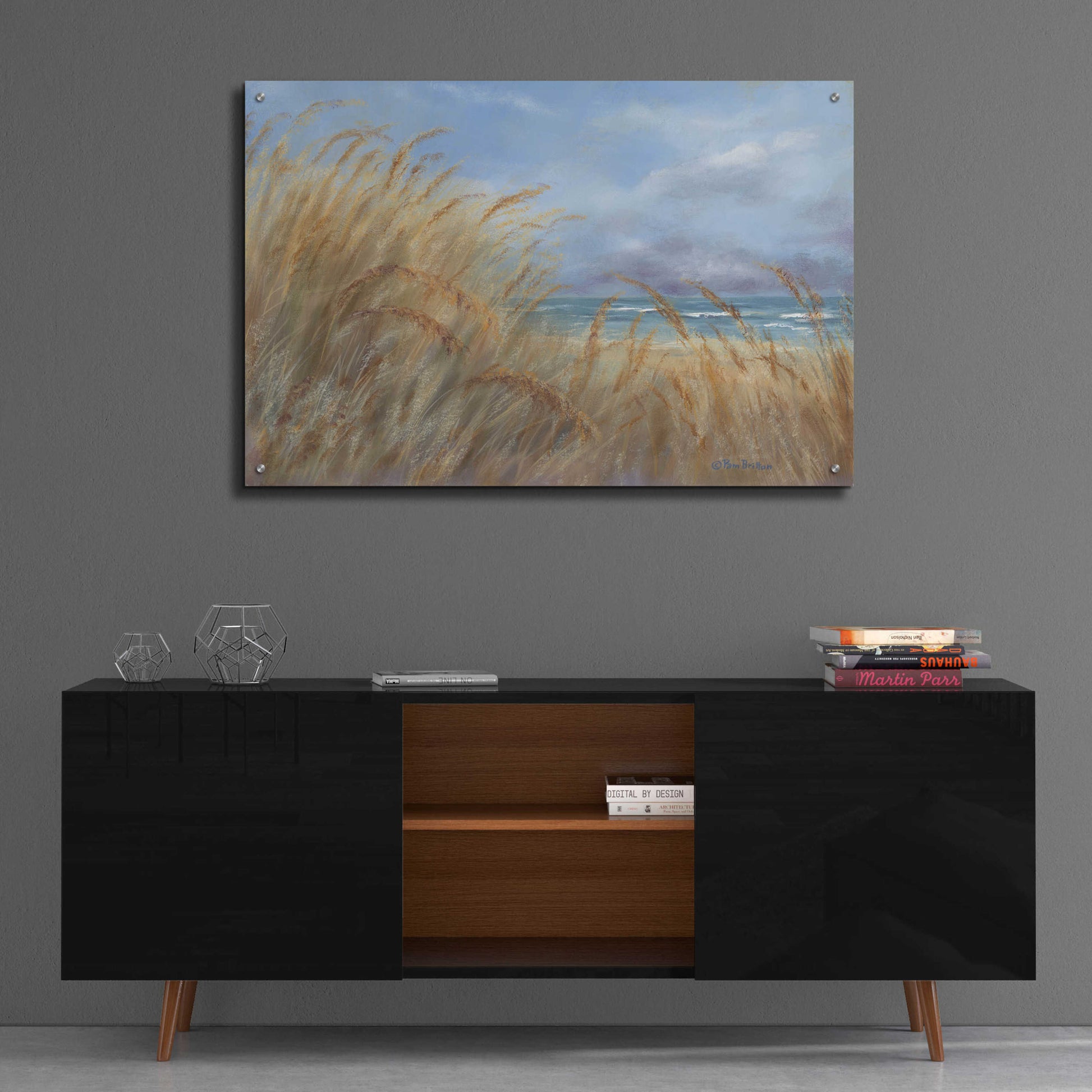 Epic Art 'Windy Day at the Shore    ' by Pam Britton, Acrylic Glass Wall Art,36x24