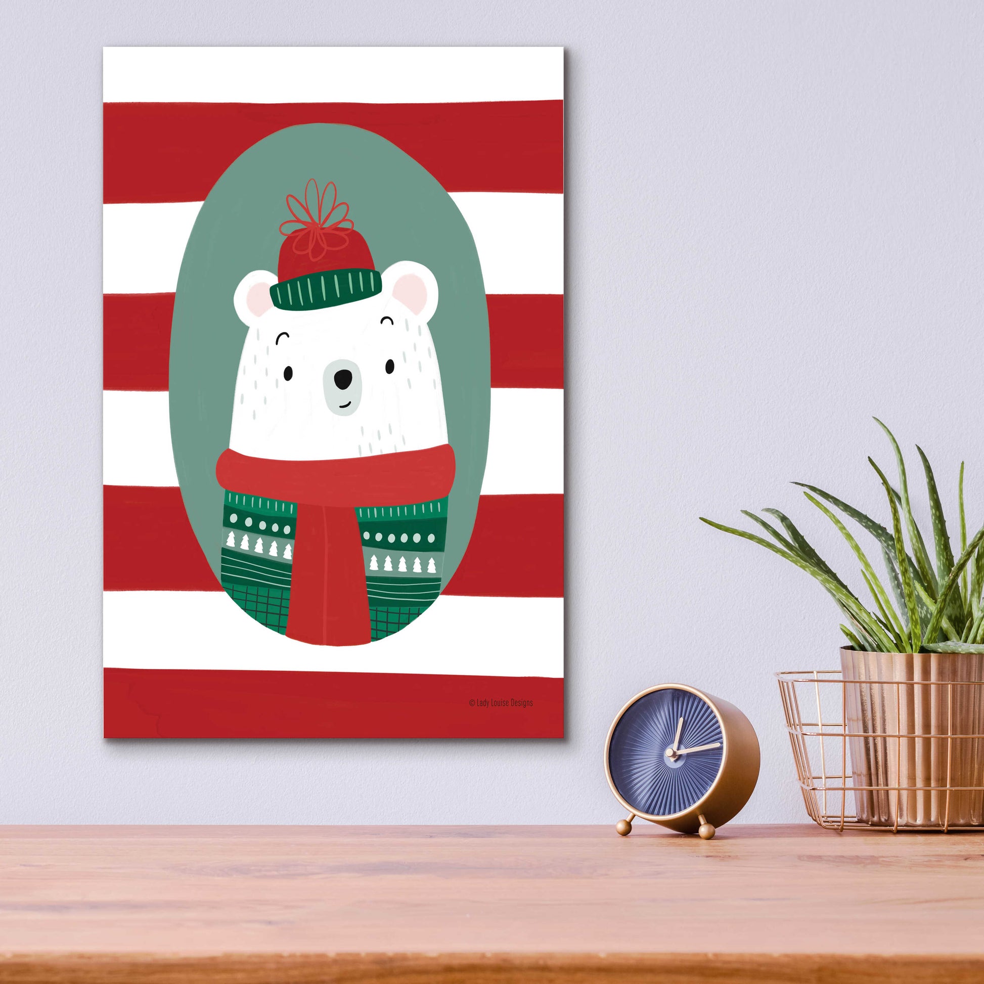 Epic Art 'Polar Sweater' by Lady Louise Designs, Acrylic Glass Wall Art,12x16