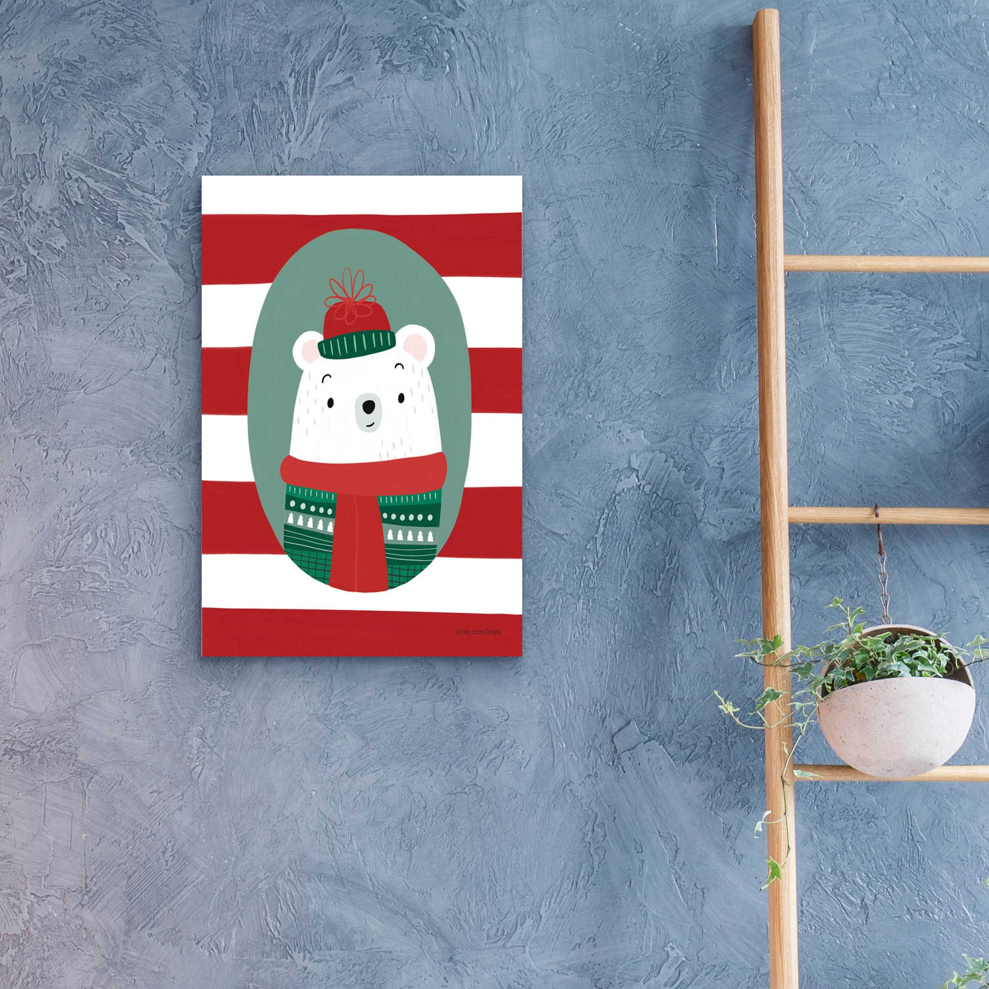 Epic Art 'Polar Sweater' by Lady Louise Designs, Acrylic Glass Wall Art,16x24