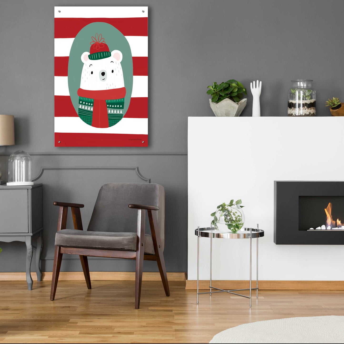 Epic Art 'Polar Sweater' by Lady Louise Designs, Acrylic Glass Wall Art,24x36