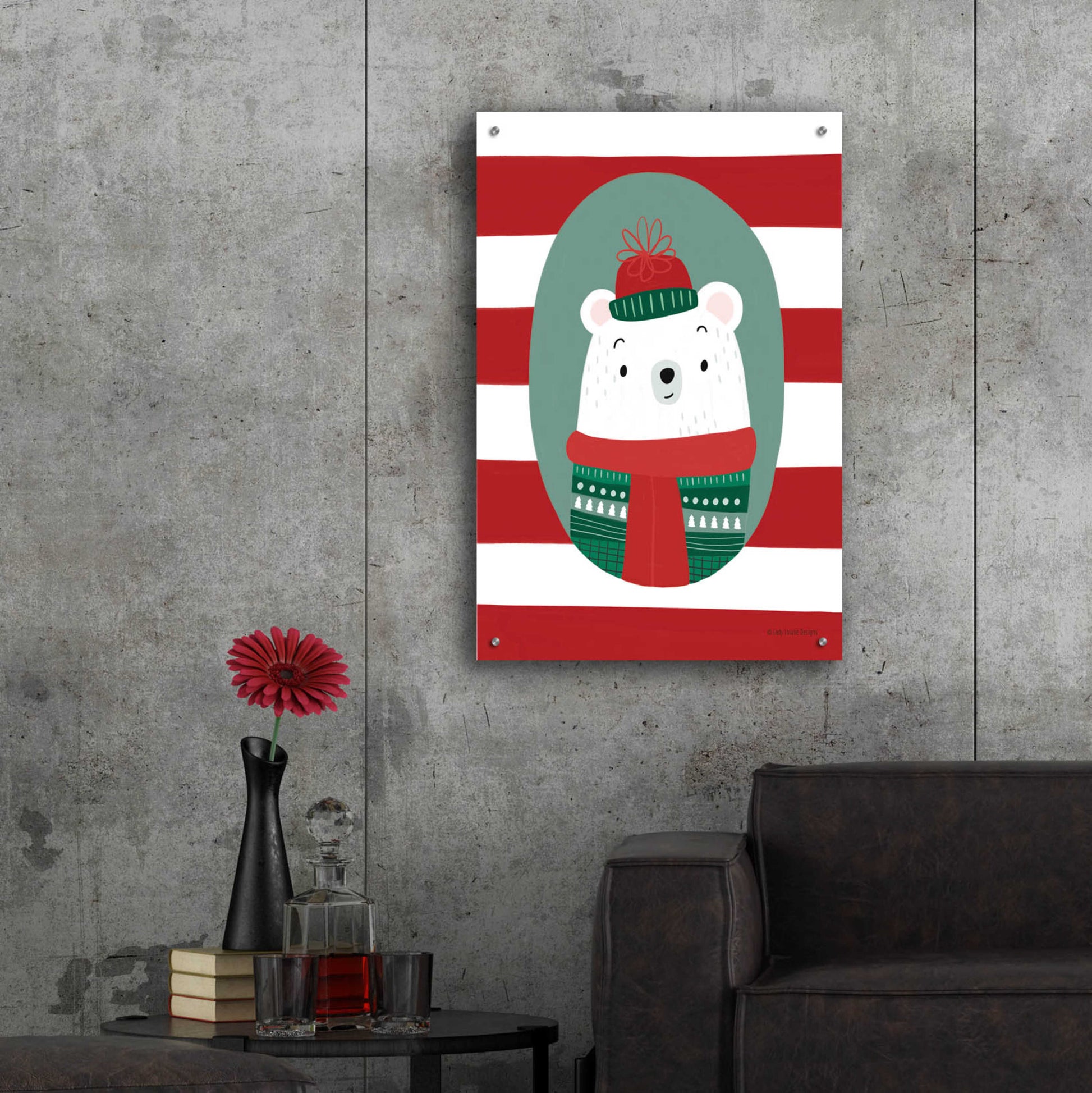 Epic Art 'Polar Sweater' by Lady Louise Designs, Acrylic Glass Wall Art,24x36