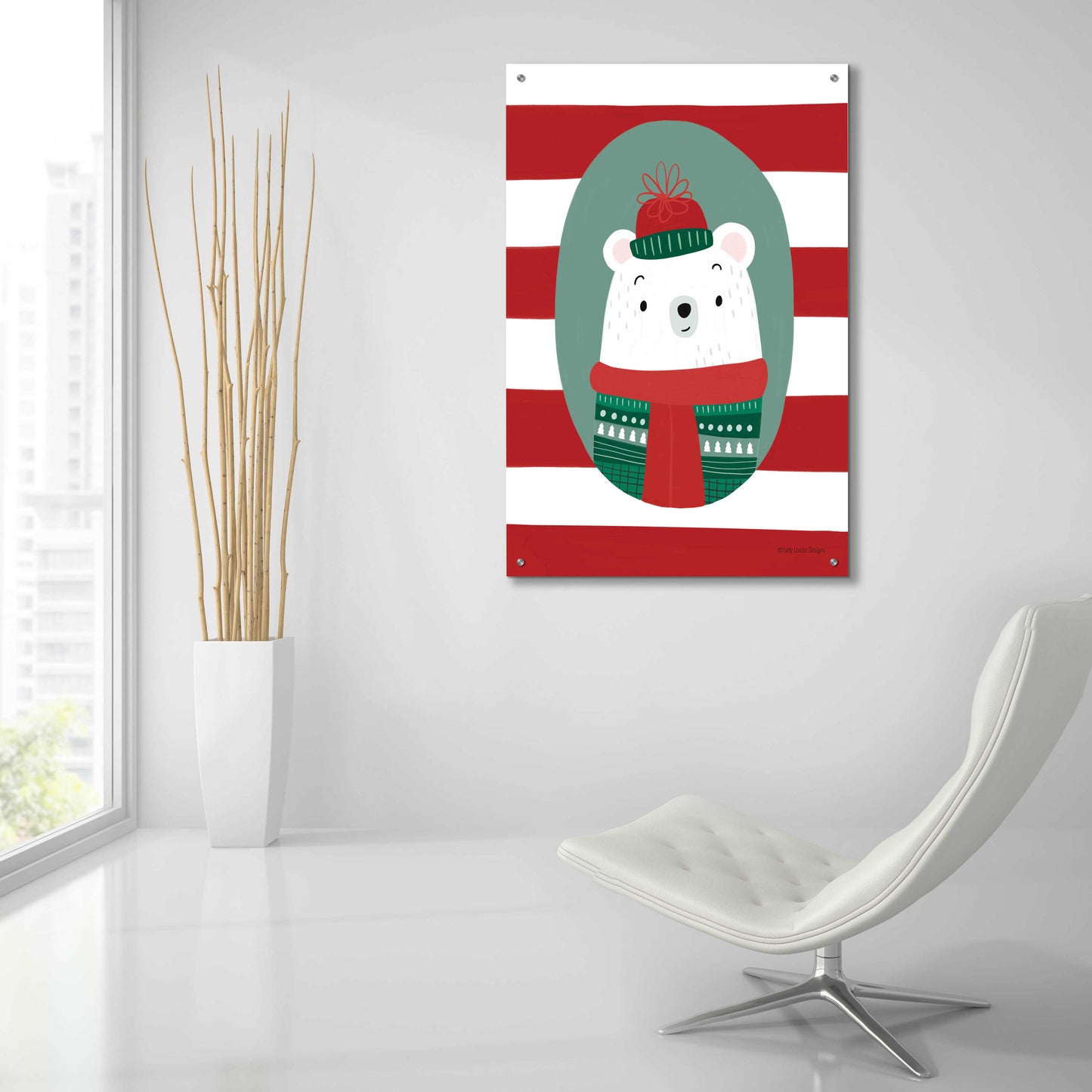 Epic Art 'Polar Sweater' by Lady Louise Designs, Acrylic Glass Wall Art,24x36