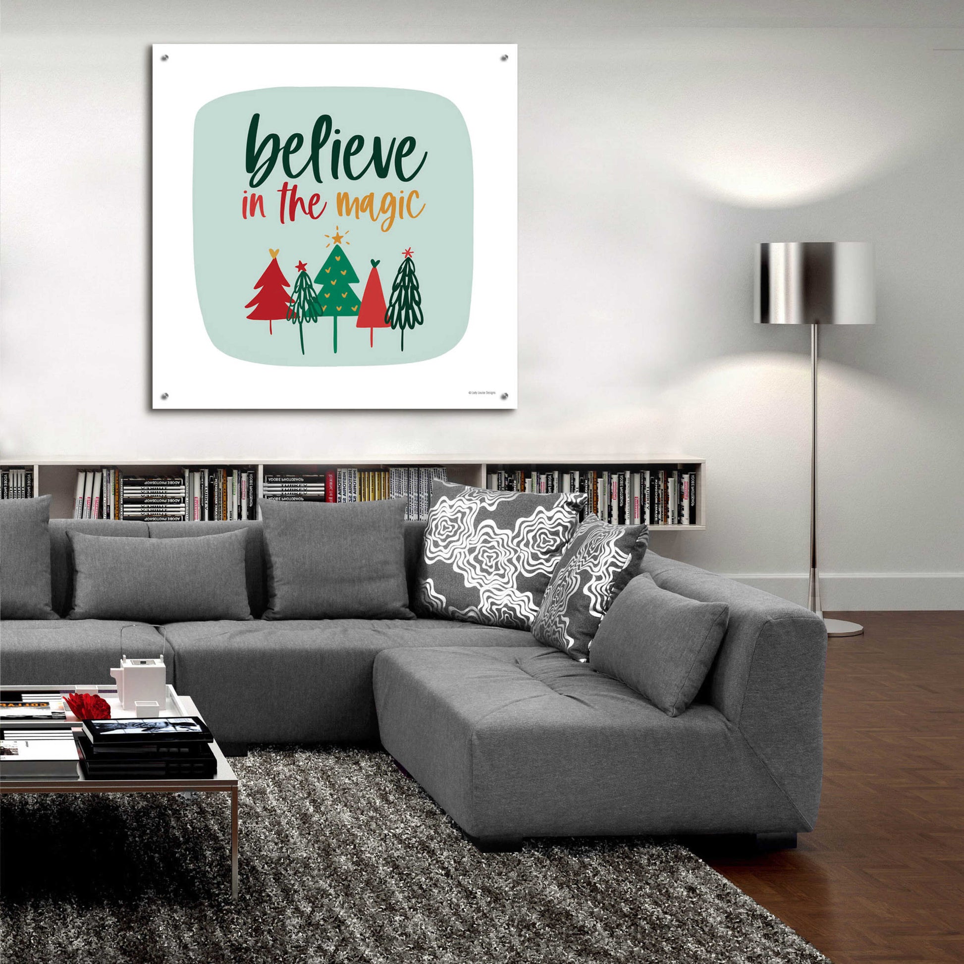 Epic Art 'Believe in the Magic' by Lady Louise Designs, Acrylic Glass Wall Art,36x36