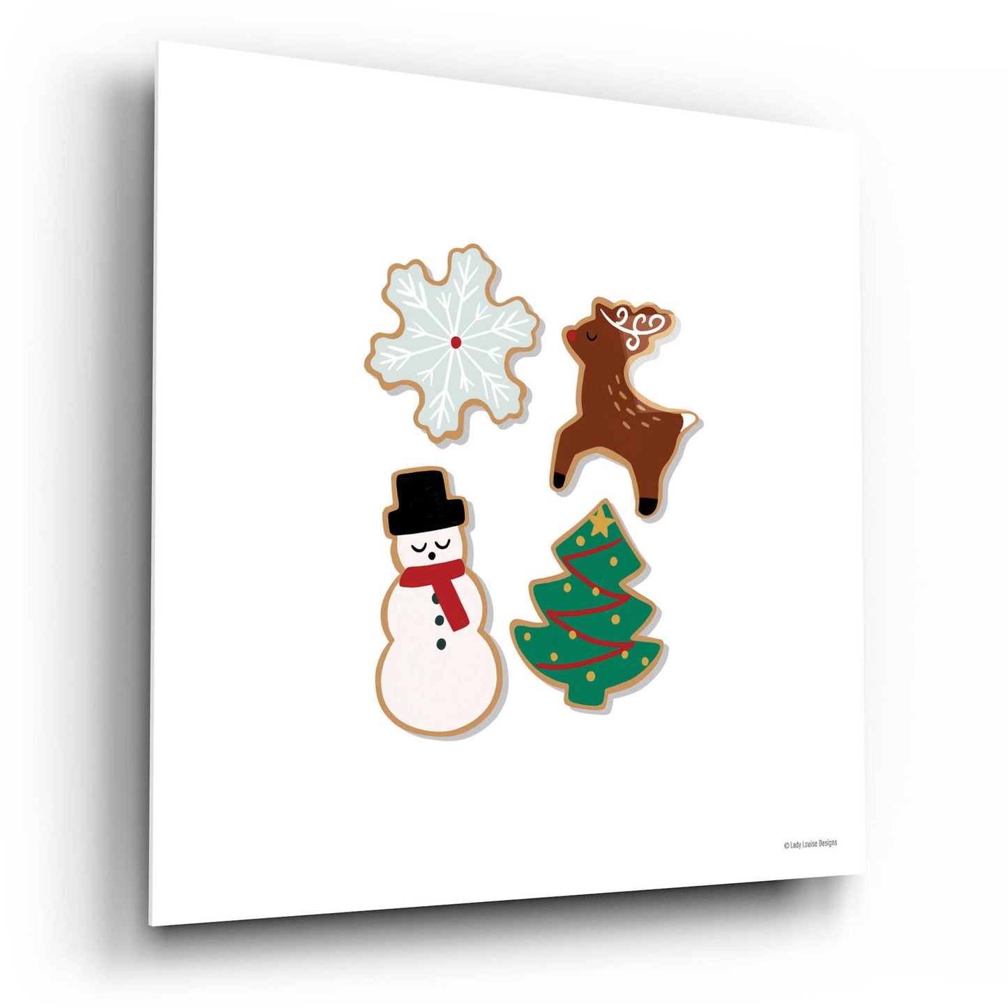 Epic Art 'Christmas Cookies' by Lady Louise Designs, Acrylic Glass Wall Art,12x12