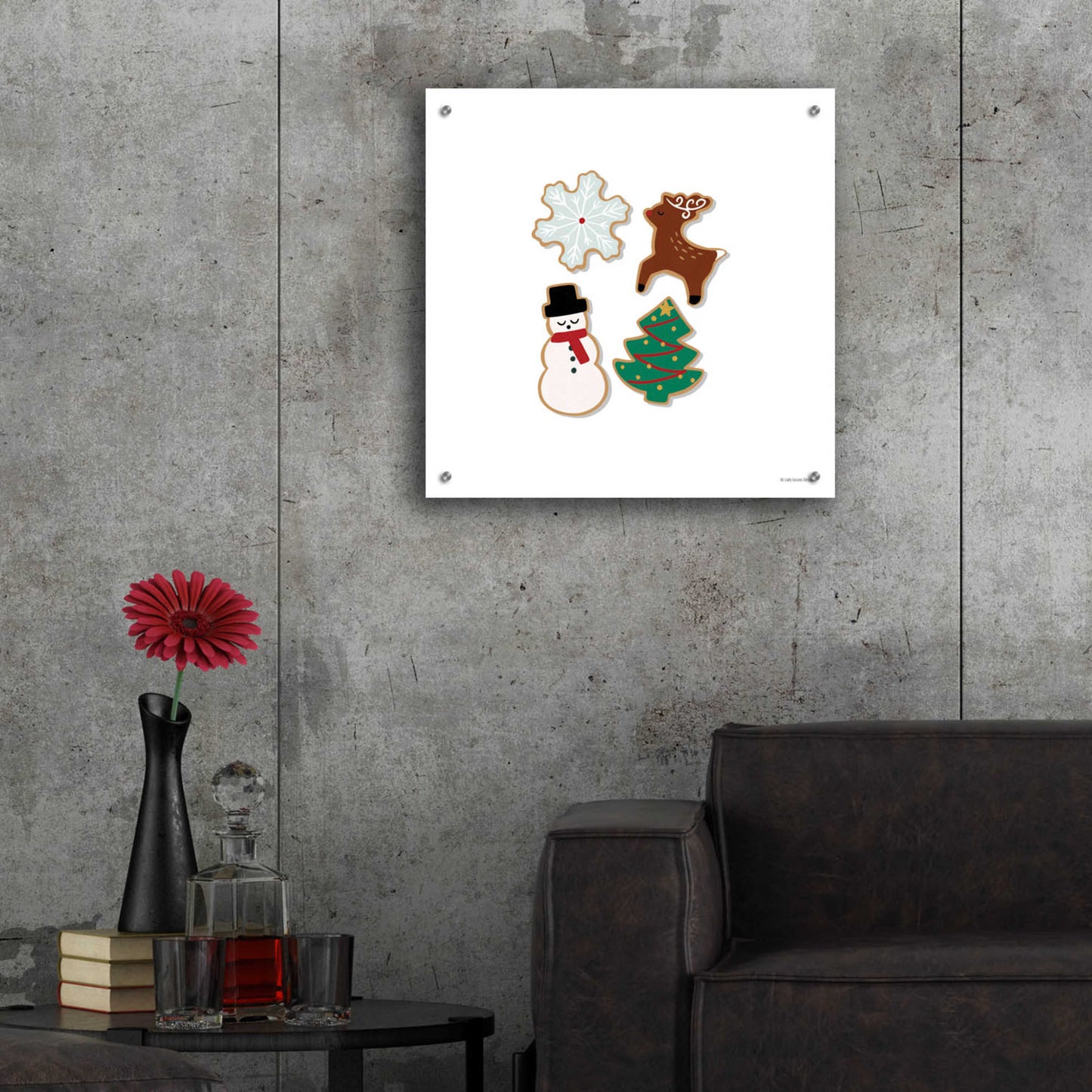 Epic Art 'Christmas Cookies' by Lady Louise Designs, Acrylic Glass Wall Art,24x24