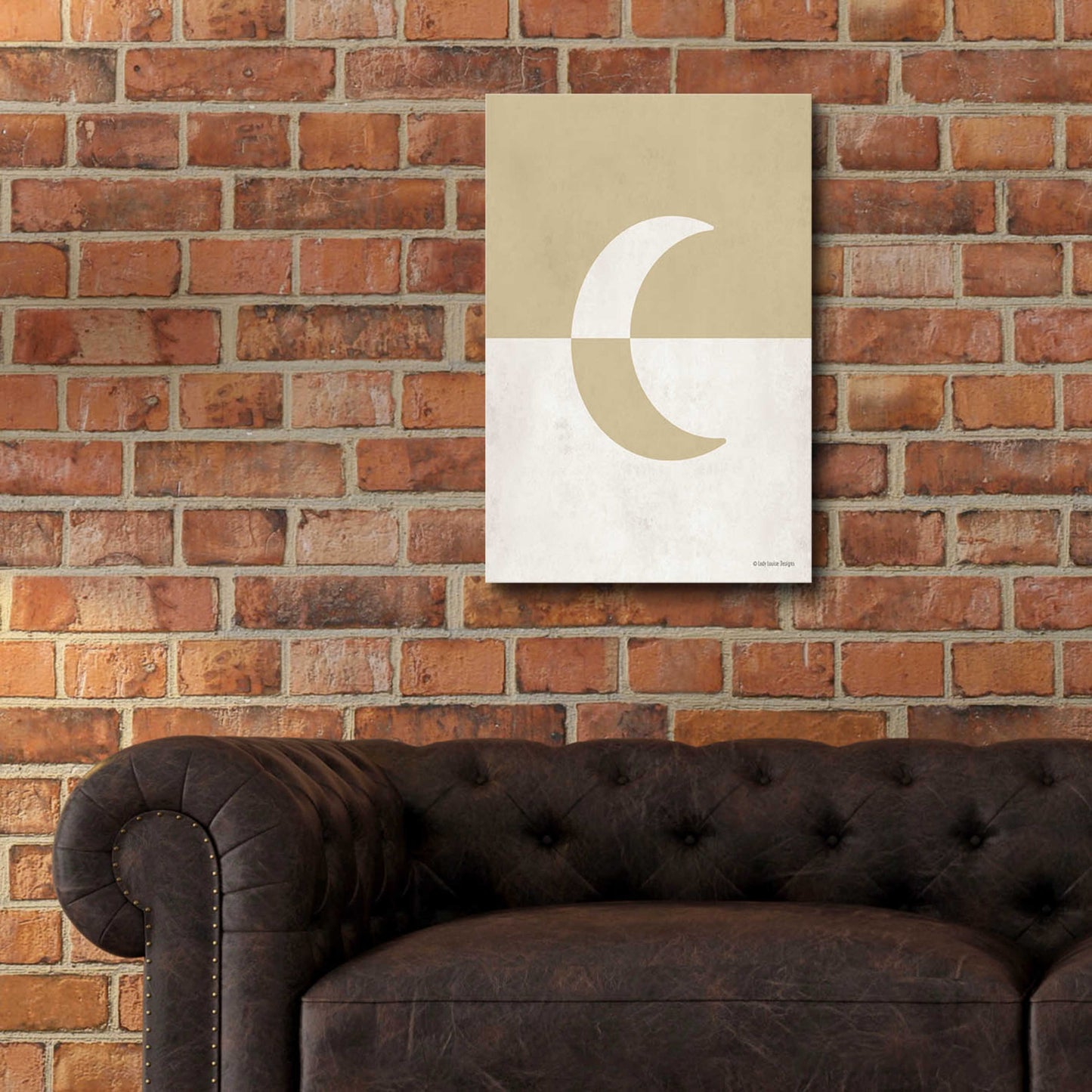 Epic Art 'Neutral Nursery Half Moon    ' by Lady Louise Designs, Acrylic Glass Wall Art,16x24