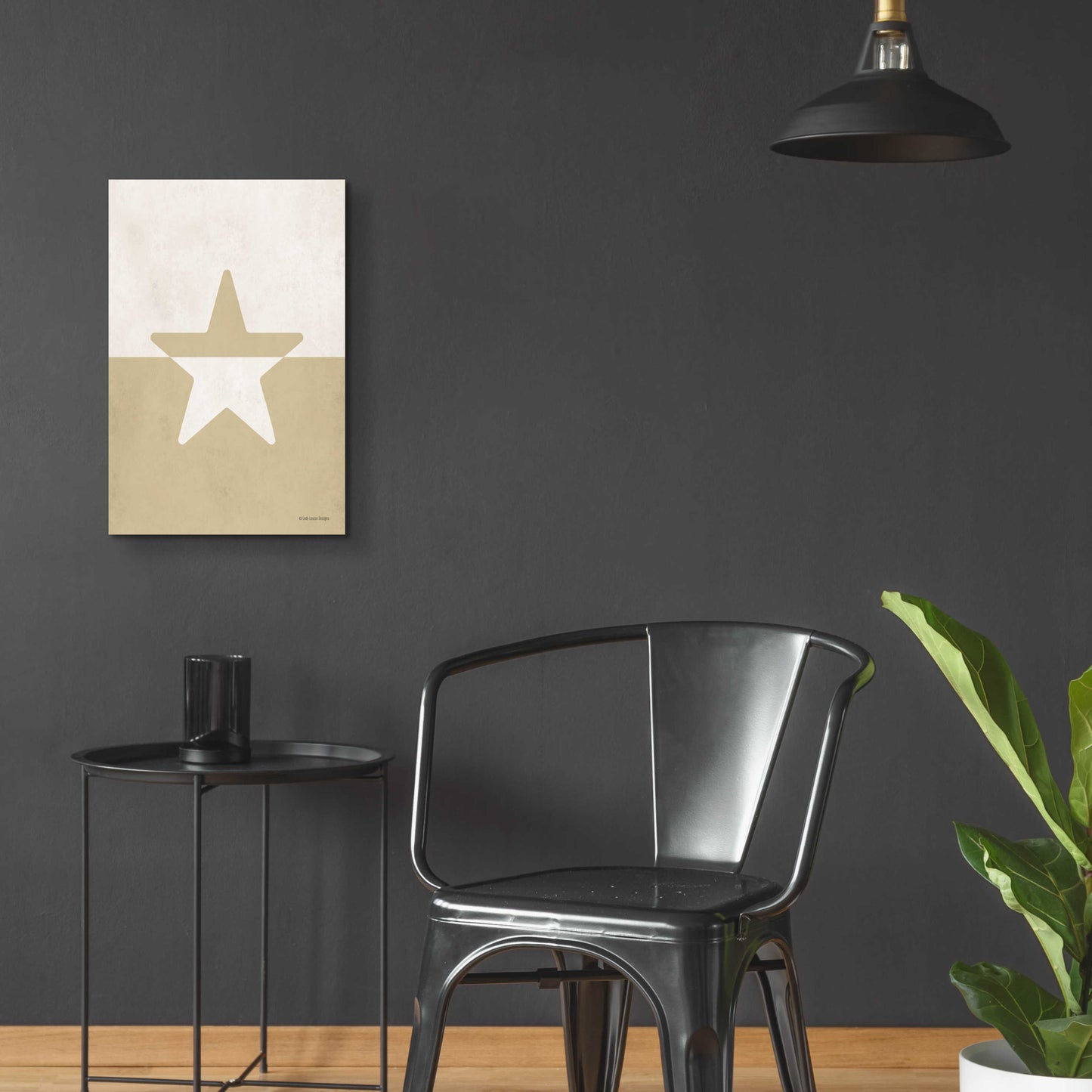 Epic Art 'Neutral Nursery Half Star    ' by Lady Louise Designs, Acrylic Glass Wall Art,16x24