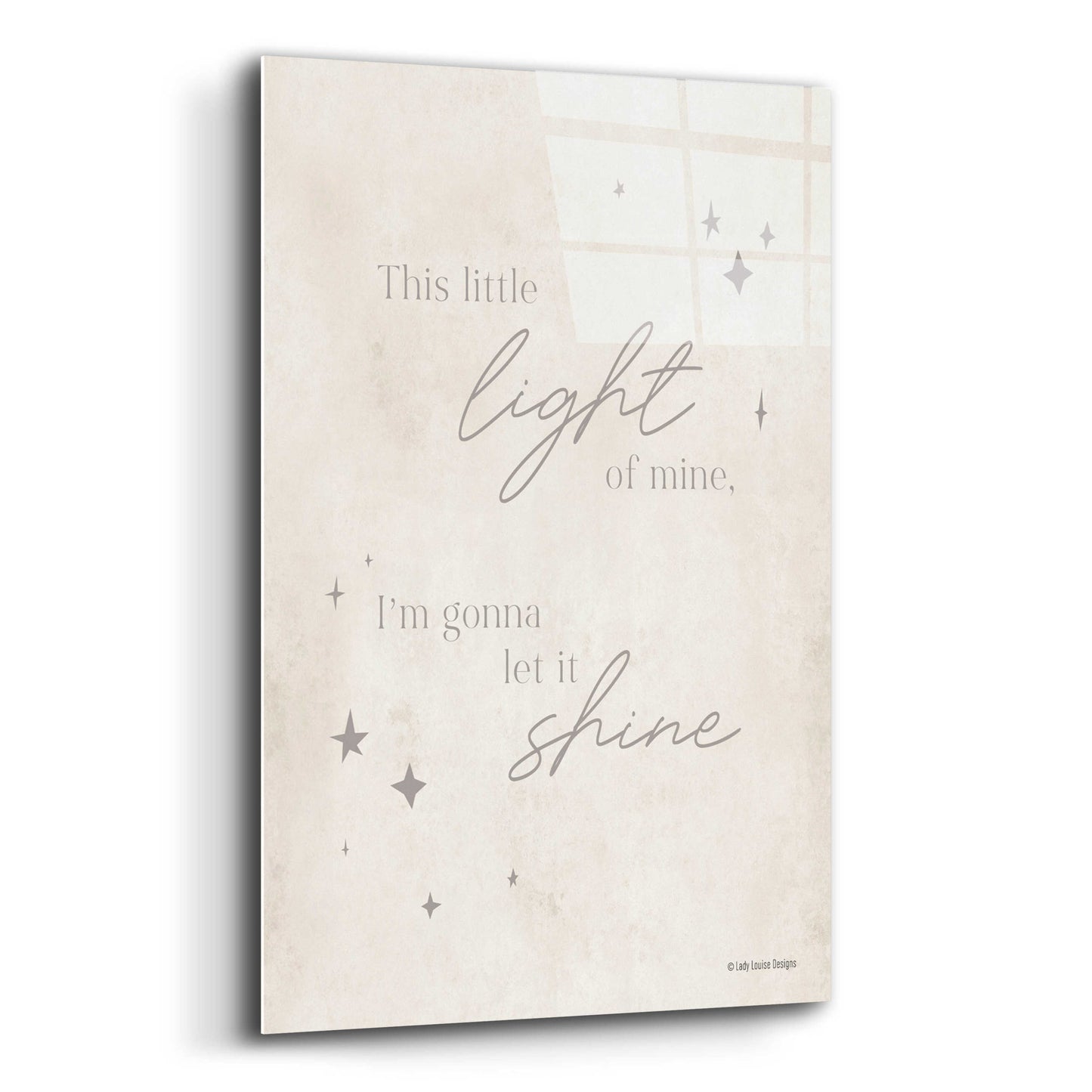 Epic Art 'Let Your Light Shine   ' by Lady Louise Designs, Acrylic Glass Wall Art,12x16