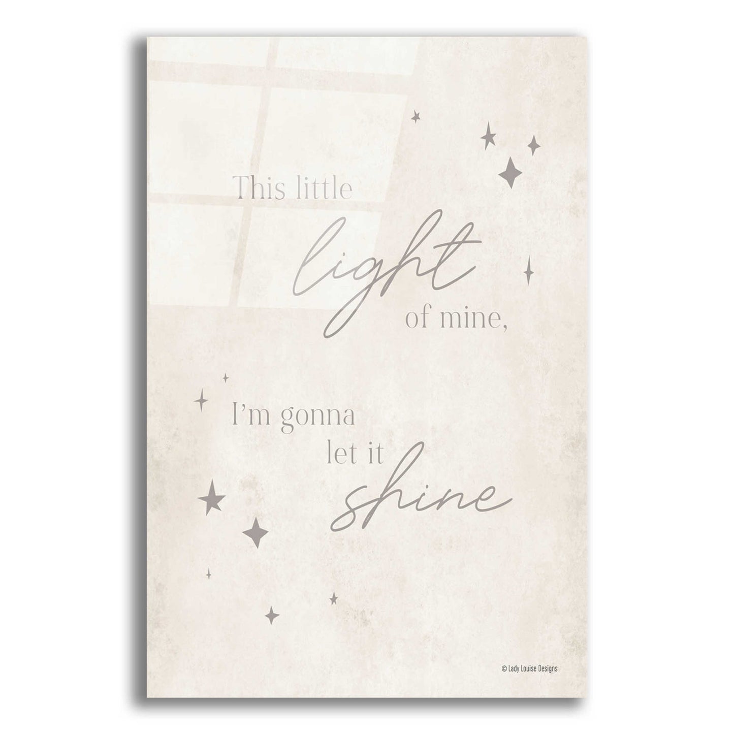 Epic Art 'Let Your Light Shine   ' by Lady Louise Designs, Acrylic Glass Wall Art,12x16