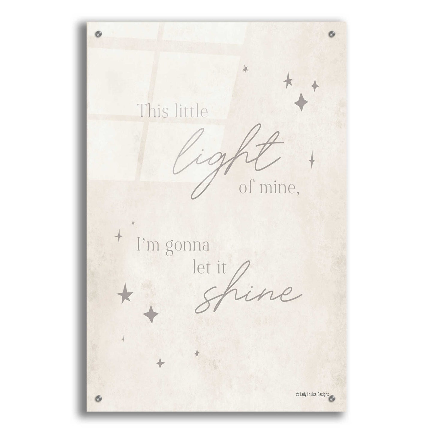 Epic Art 'Let Your Light Shine   ' by Lady Louise Designs, Acrylic Glass Wall Art,24x36