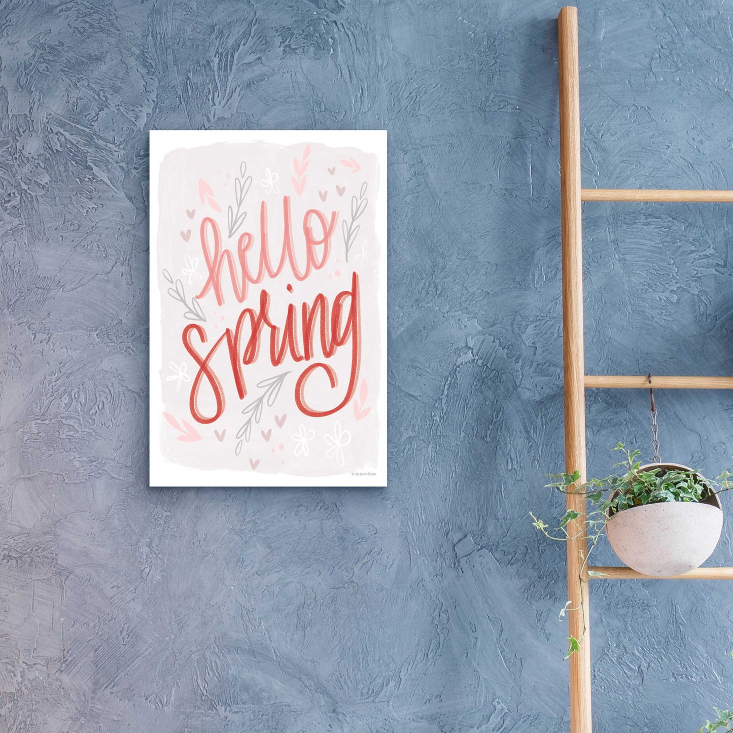 Epic Art 'Hello Spring' by Lady Louise Designs, Acrylic Glass Wall Art,16x24