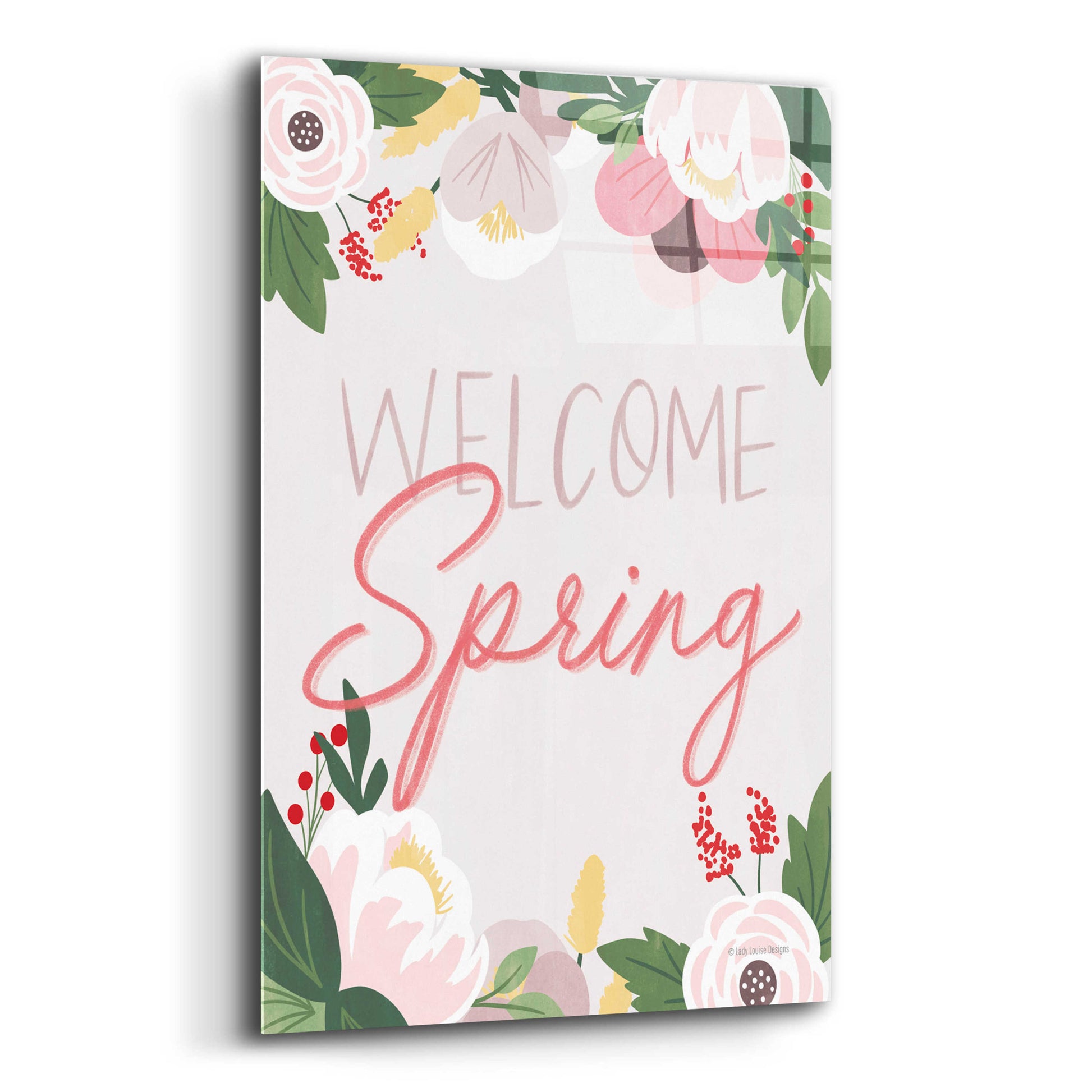 Epic Art 'Welcome Spring' by Lady Louise Designs, Acrylic Glass Wall Art,12x16