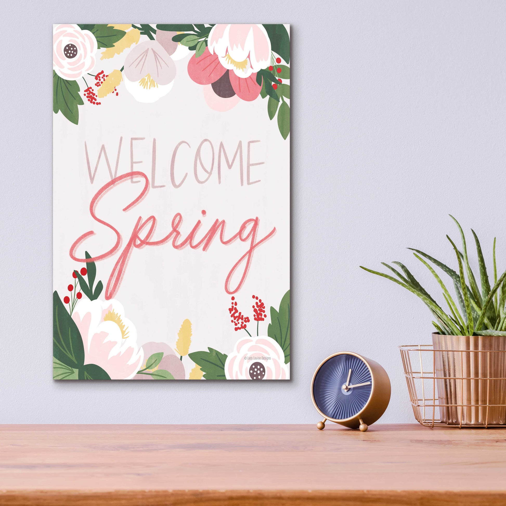 Epic Art 'Welcome Spring' by Lady Louise Designs, Acrylic Glass Wall Art,12x16