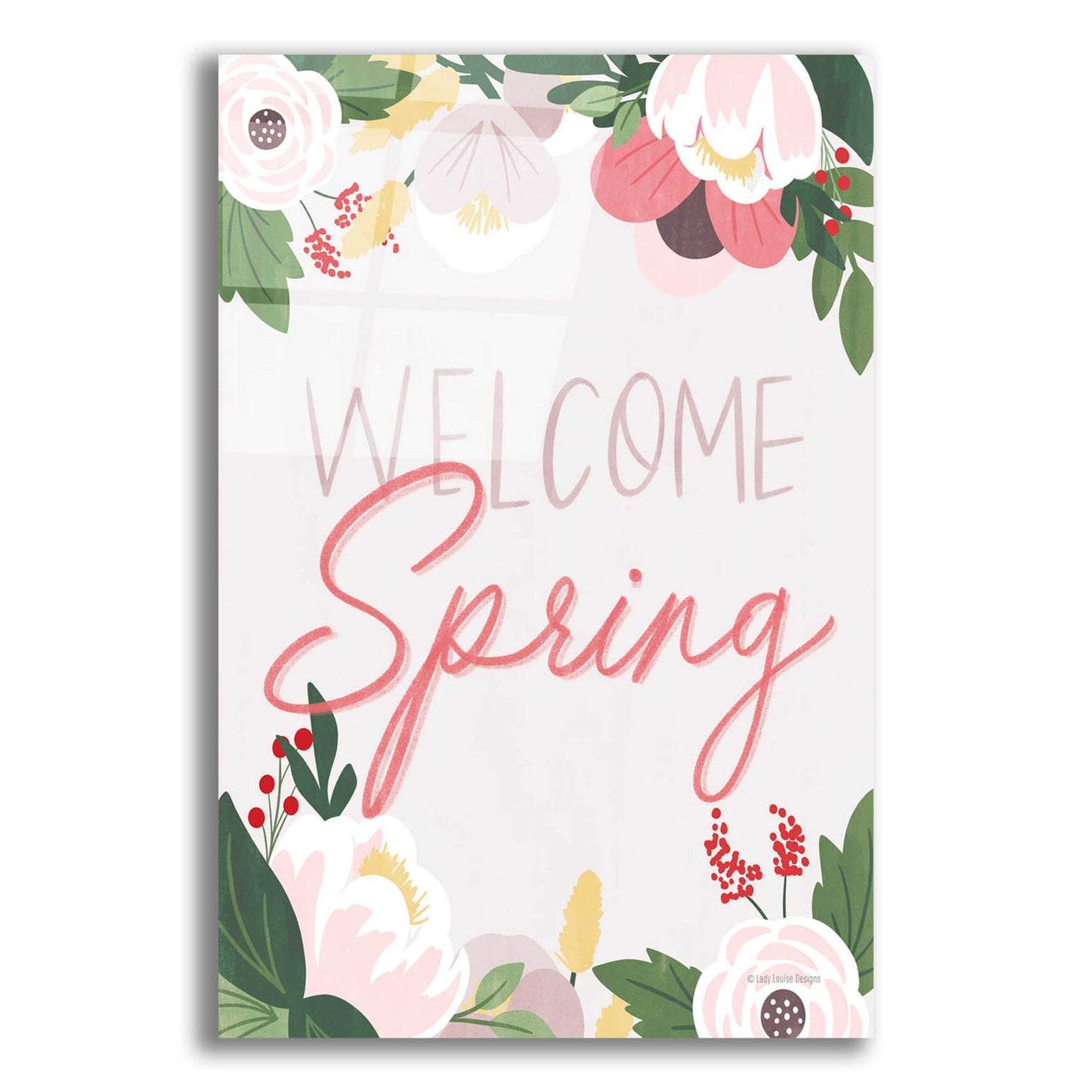 Epic Art 'Welcome Spring' by Lady Louise Designs, Acrylic Glass Wall Art,12x16