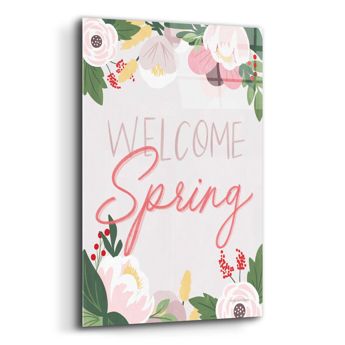 Epic Art 'Welcome Spring' by Lady Louise Designs, Acrylic Glass Wall Art,16x24