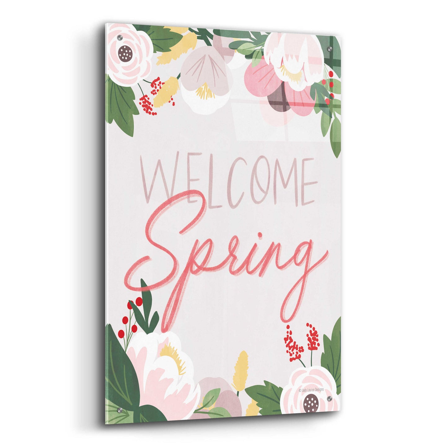 Epic Art 'Welcome Spring' by Lady Louise Designs, Acrylic Glass Wall Art,24x36