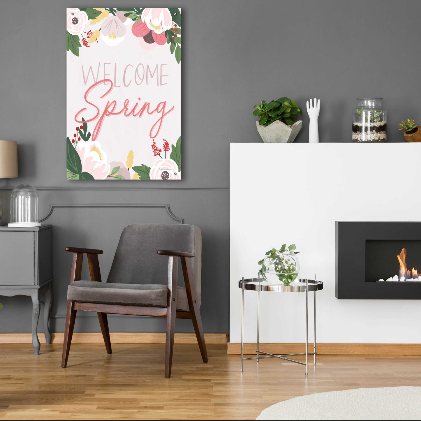 Epic Art 'Welcome Spring' by Lady Louise Designs, Acrylic Glass Wall Art,24x36