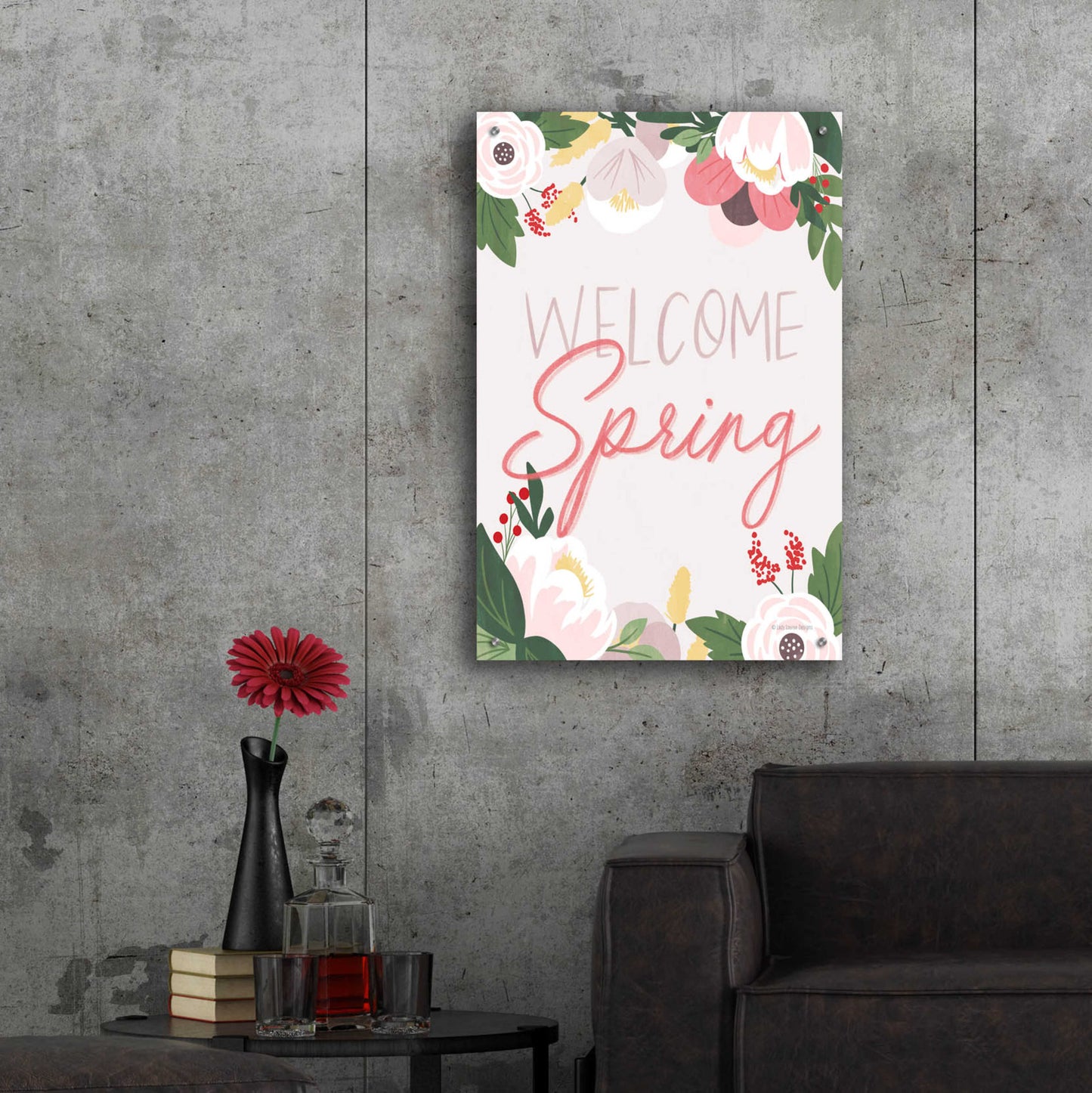 Epic Art 'Welcome Spring' by Lady Louise Designs, Acrylic Glass Wall Art,24x36