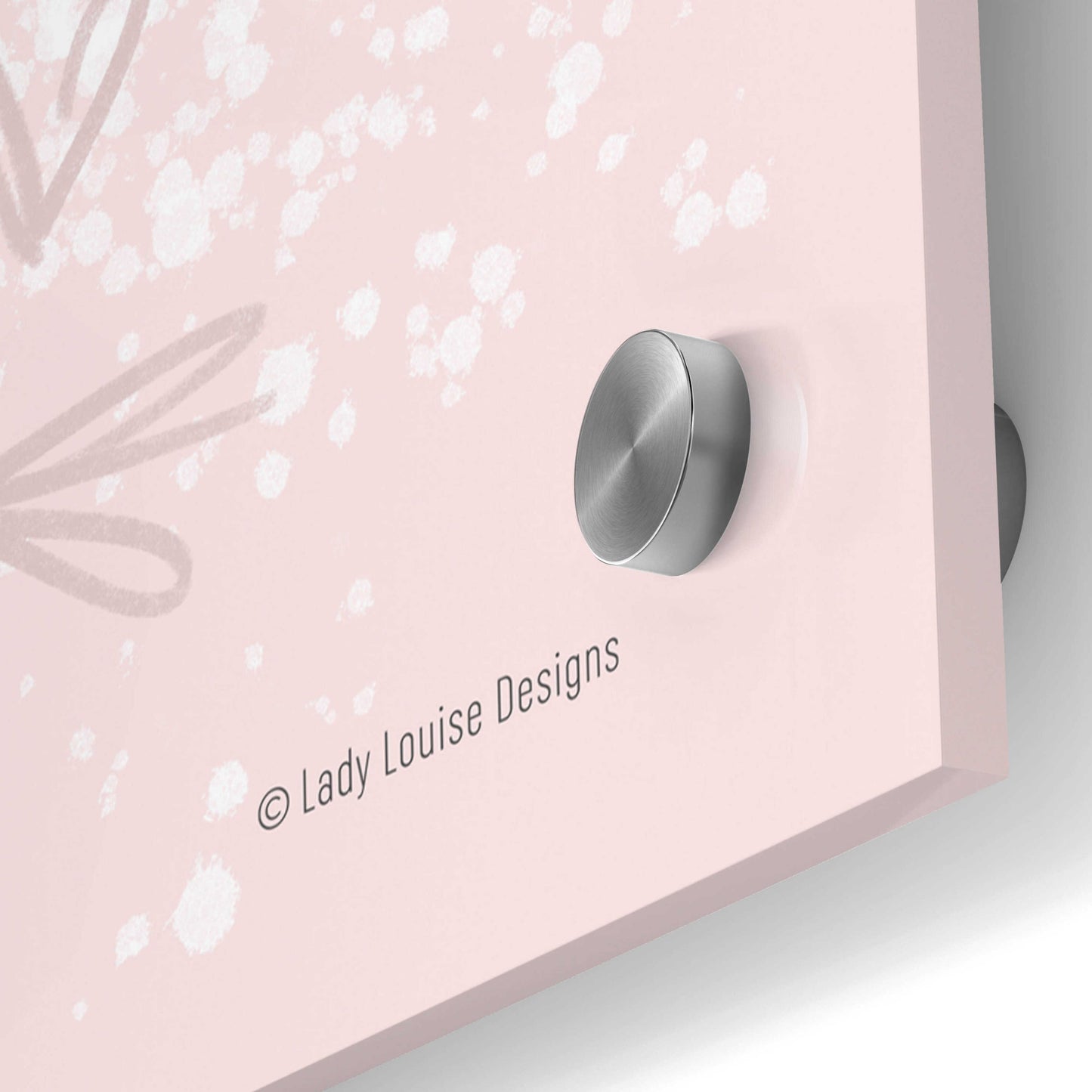 Epic Art 'Hello Spring Pink' by Lady Louise Designs, Acrylic Glass Wall Art,36x36