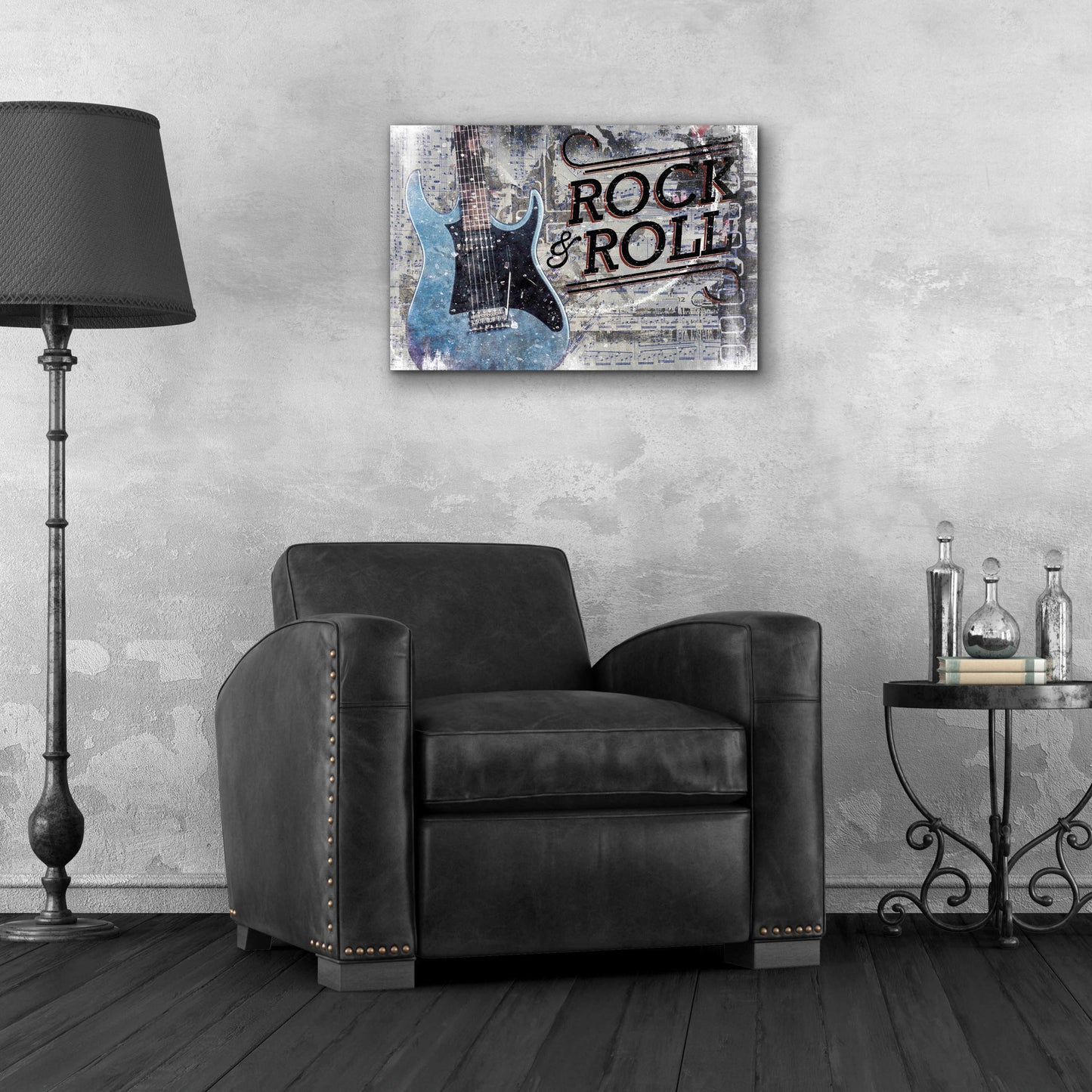 Epic Art 'Rock & Roll Guitar' by Cloverfield & Co, Acrylic Glass Wall Art,24x16