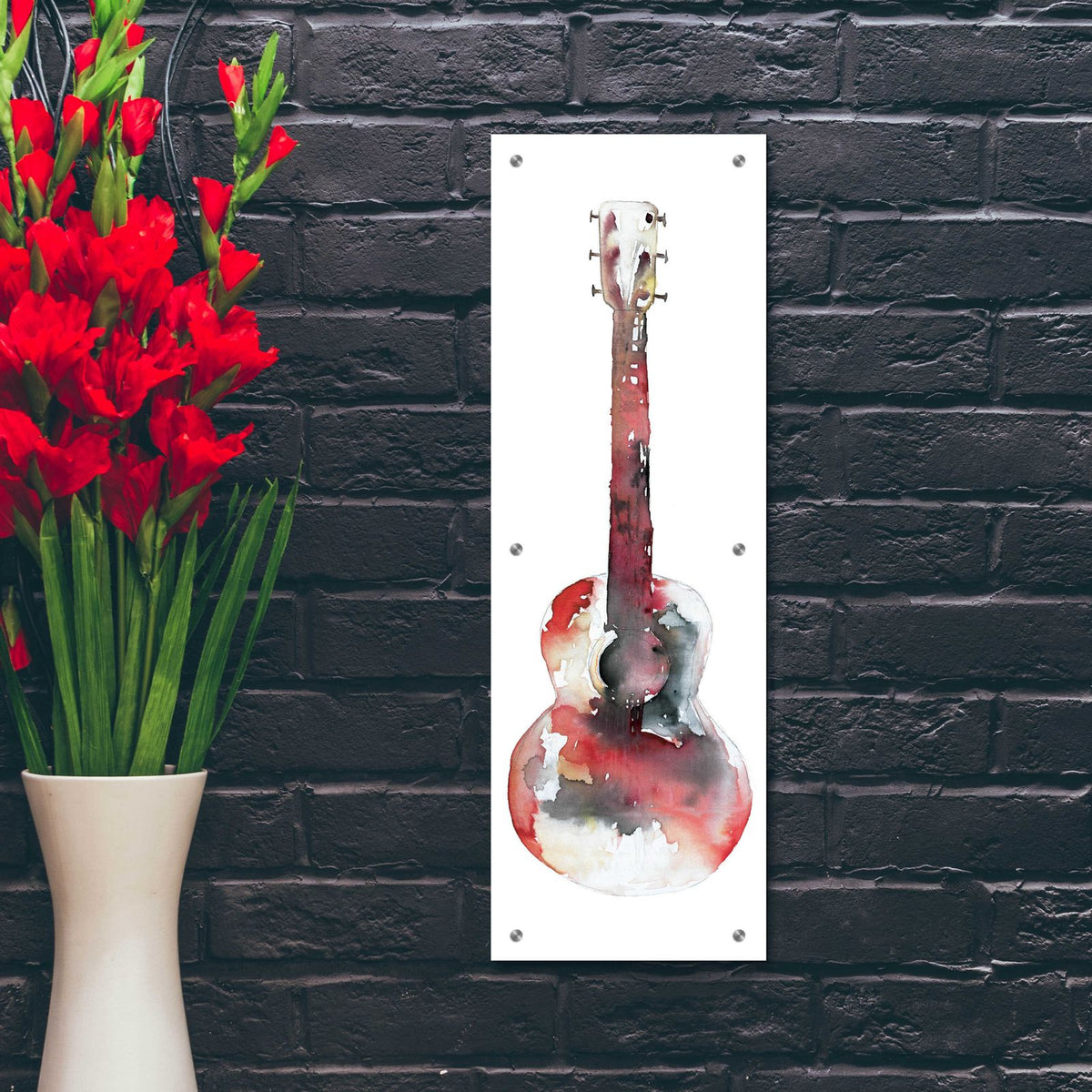 Epic Art 'Red Rocker' by Cloverfield & Co, Acrylic Glass Wall Art,12x36