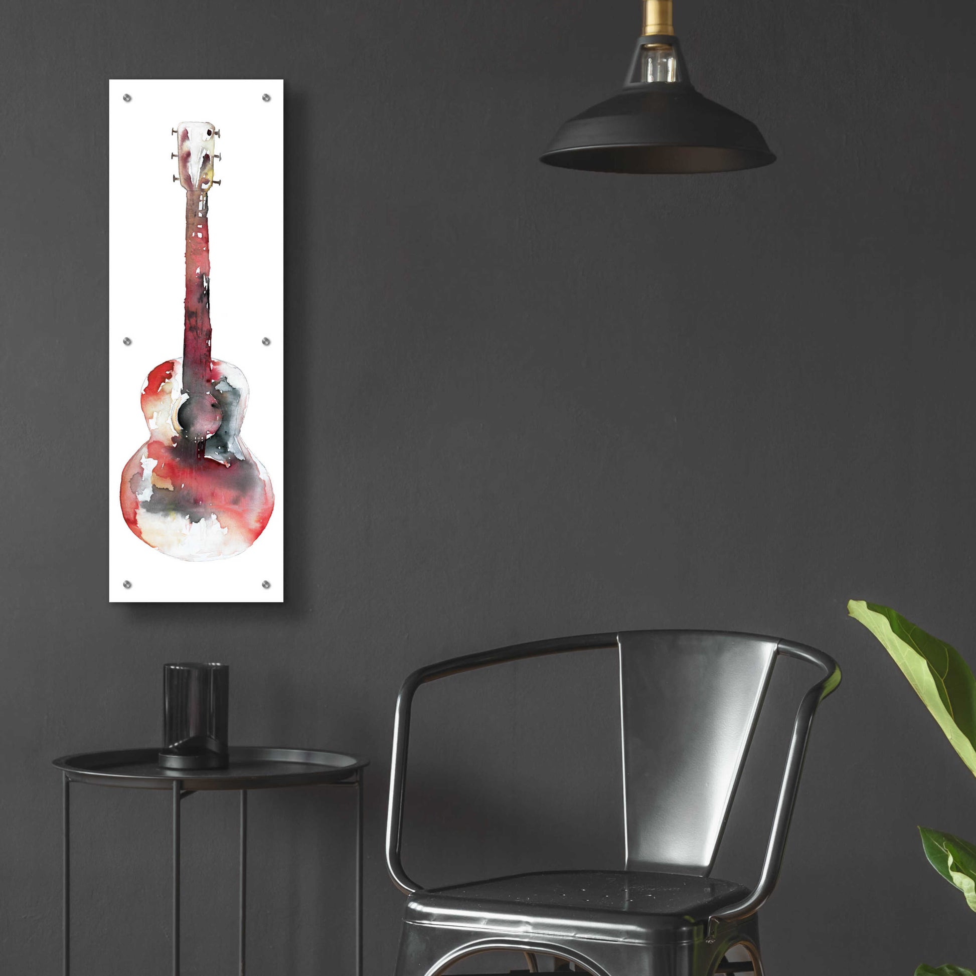 Epic Art 'Red Rocker' by Cloverfield & Co, Acrylic Glass Wall Art,12x36